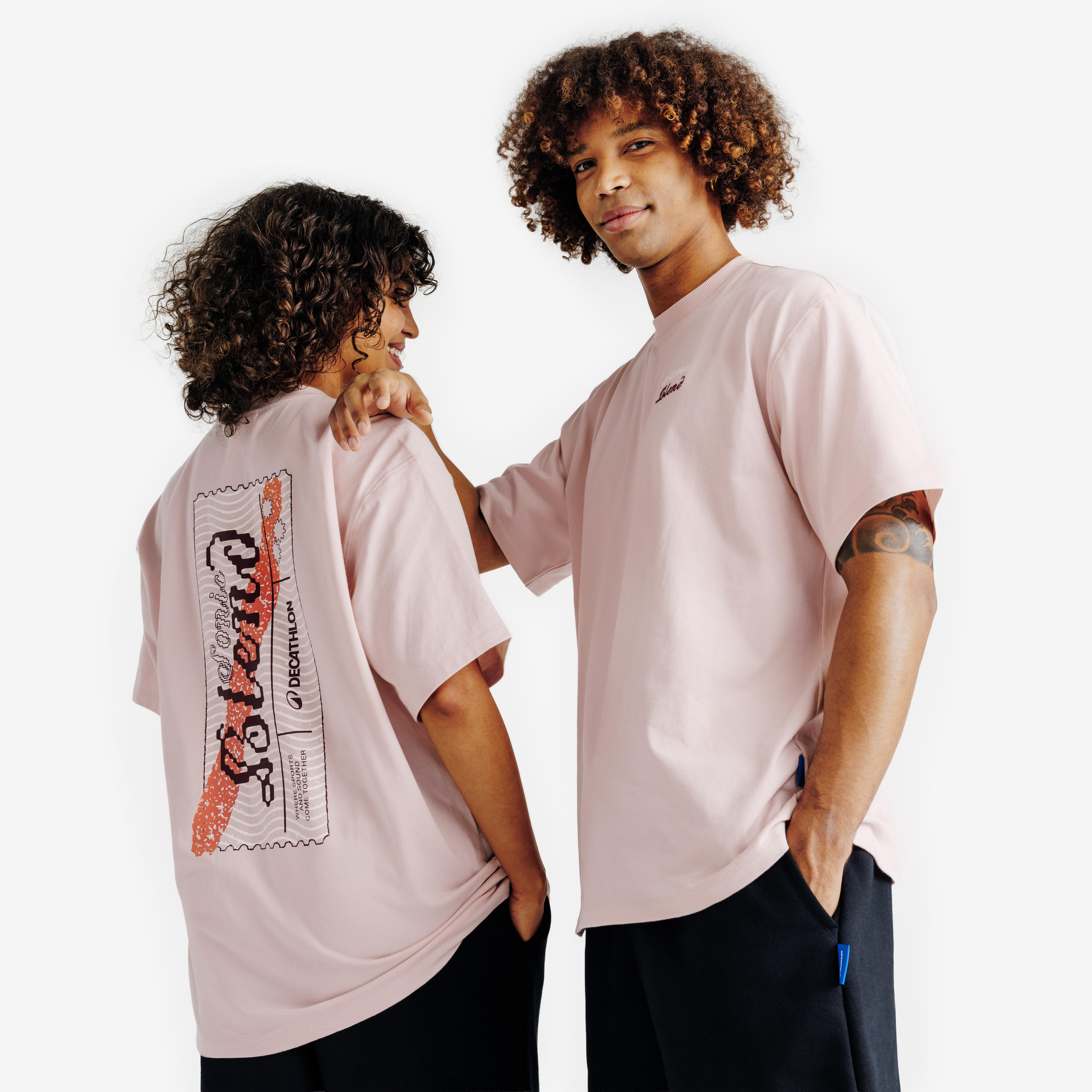 T-Shirt Damen/Herren Grafik - Elementals rosa