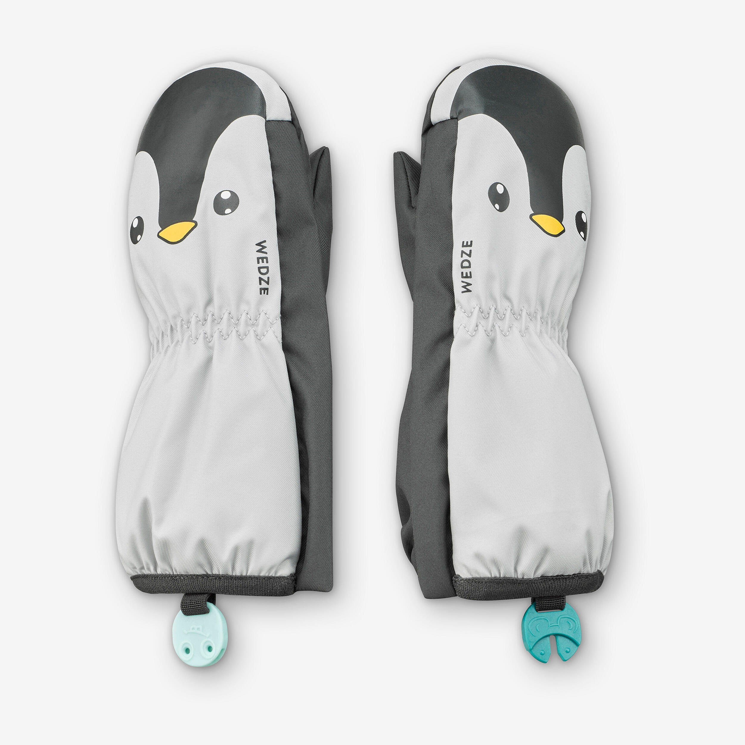 Skihandschuhe Fäustlinge Baby - 500 warm grau
