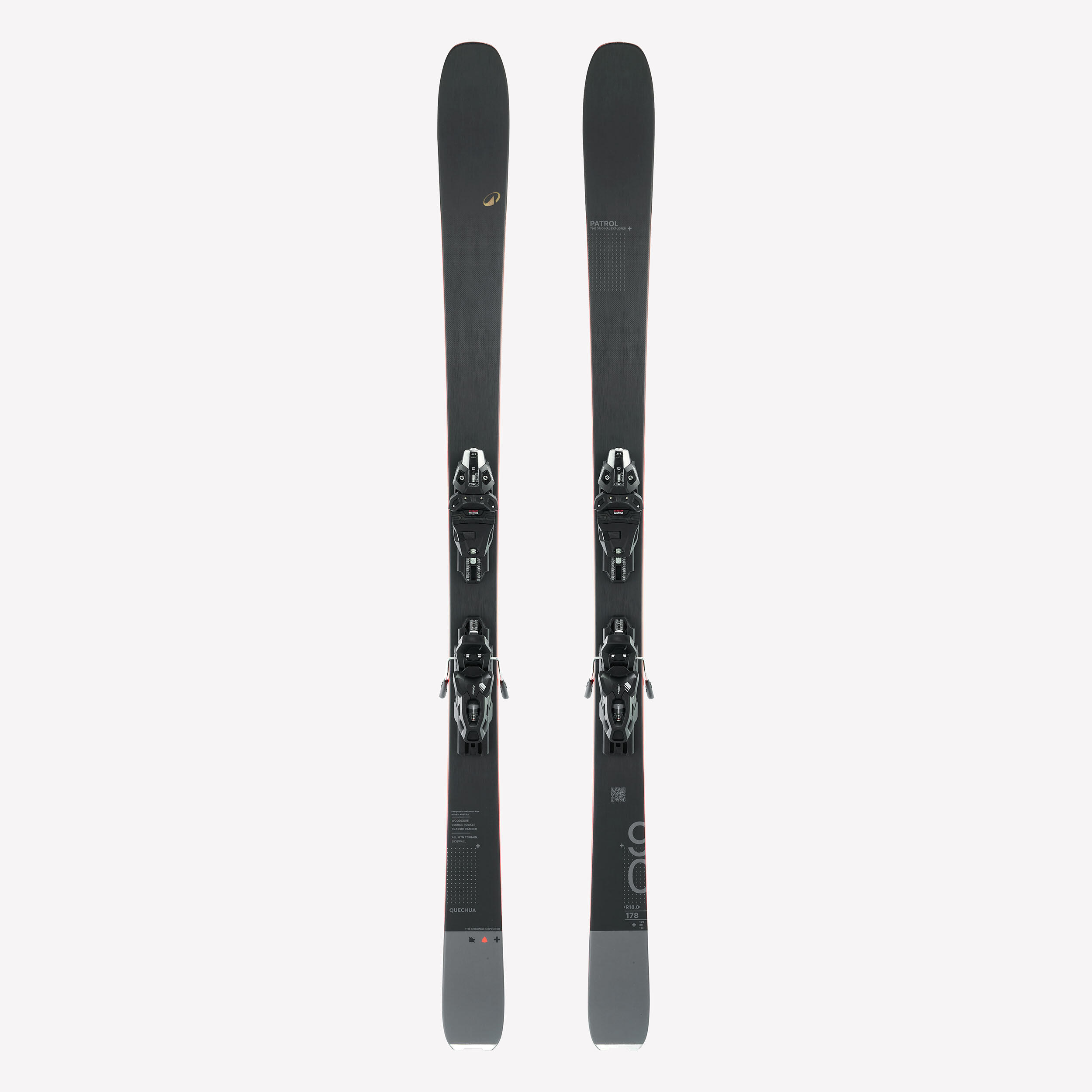 Ski mit Bindungen Allmountain - Patrol 90 schwarz