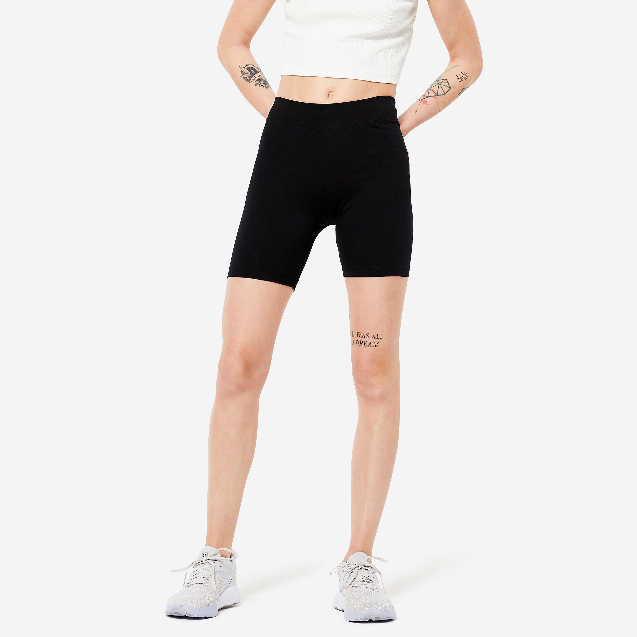 Shorts Radlerhose Damen - schwarz