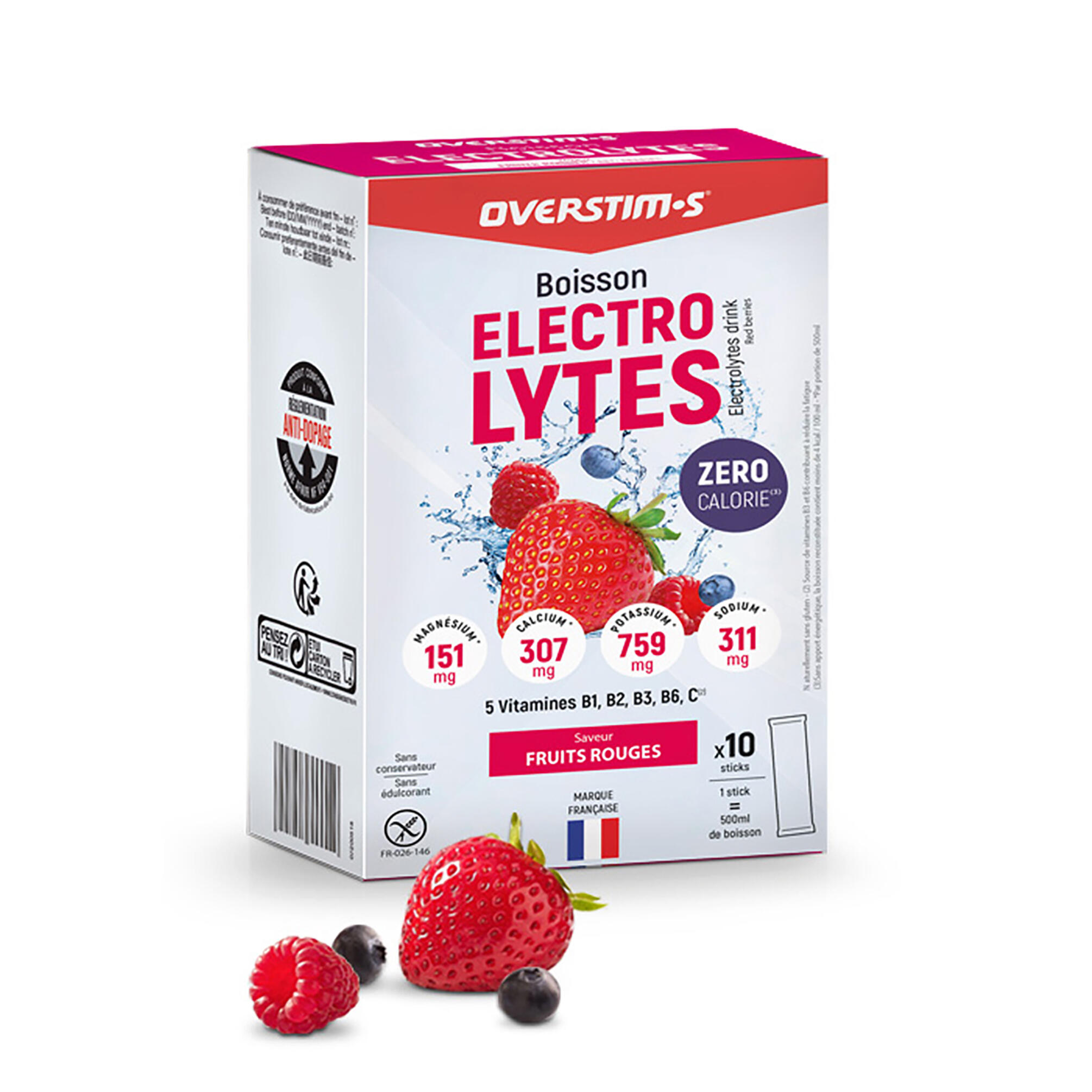Elektrolyt-Getränkepulver rote Früchte (0 Kalorien) 10 × 8 g