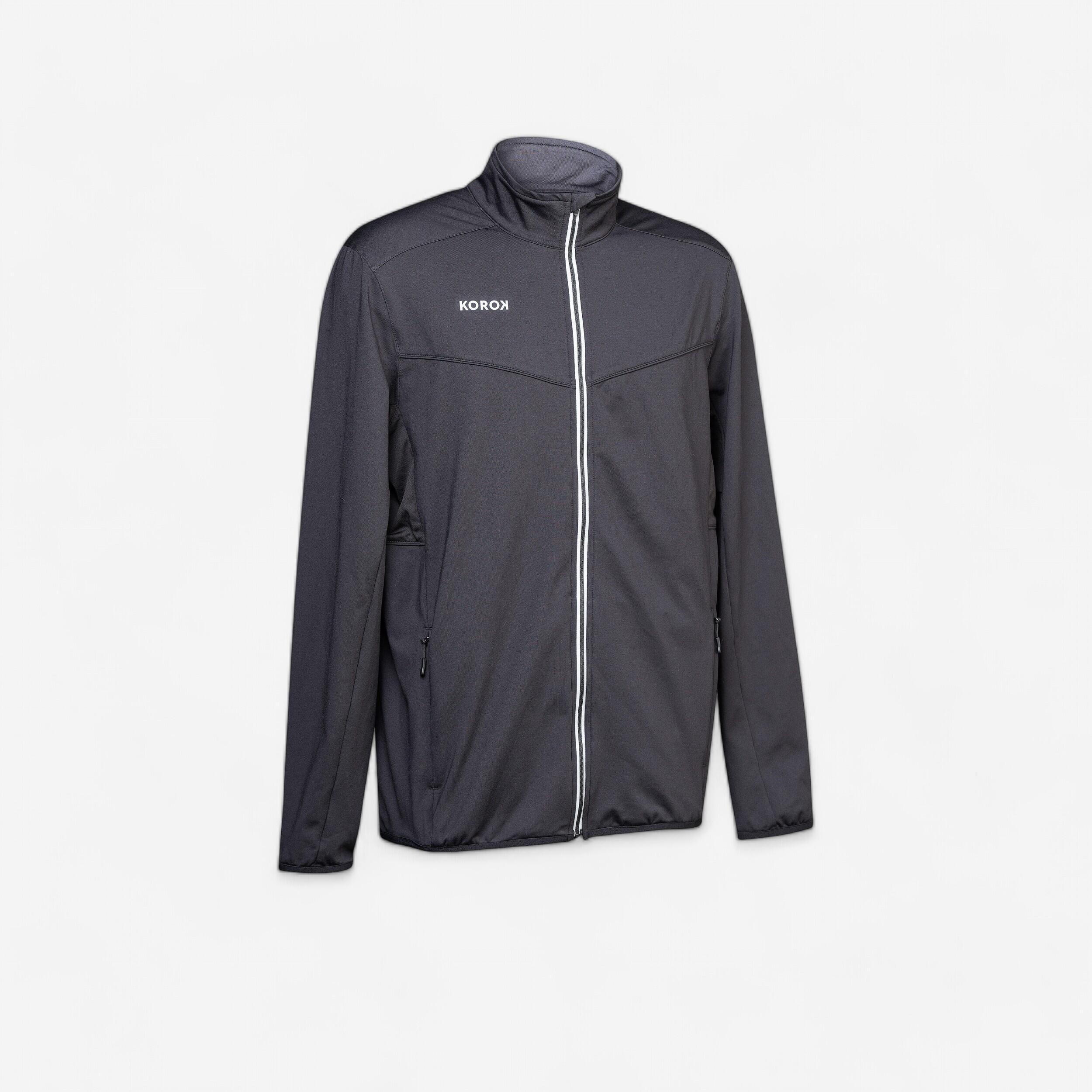 Trainingsjacke Feldhockey FH900 Herren schwarz