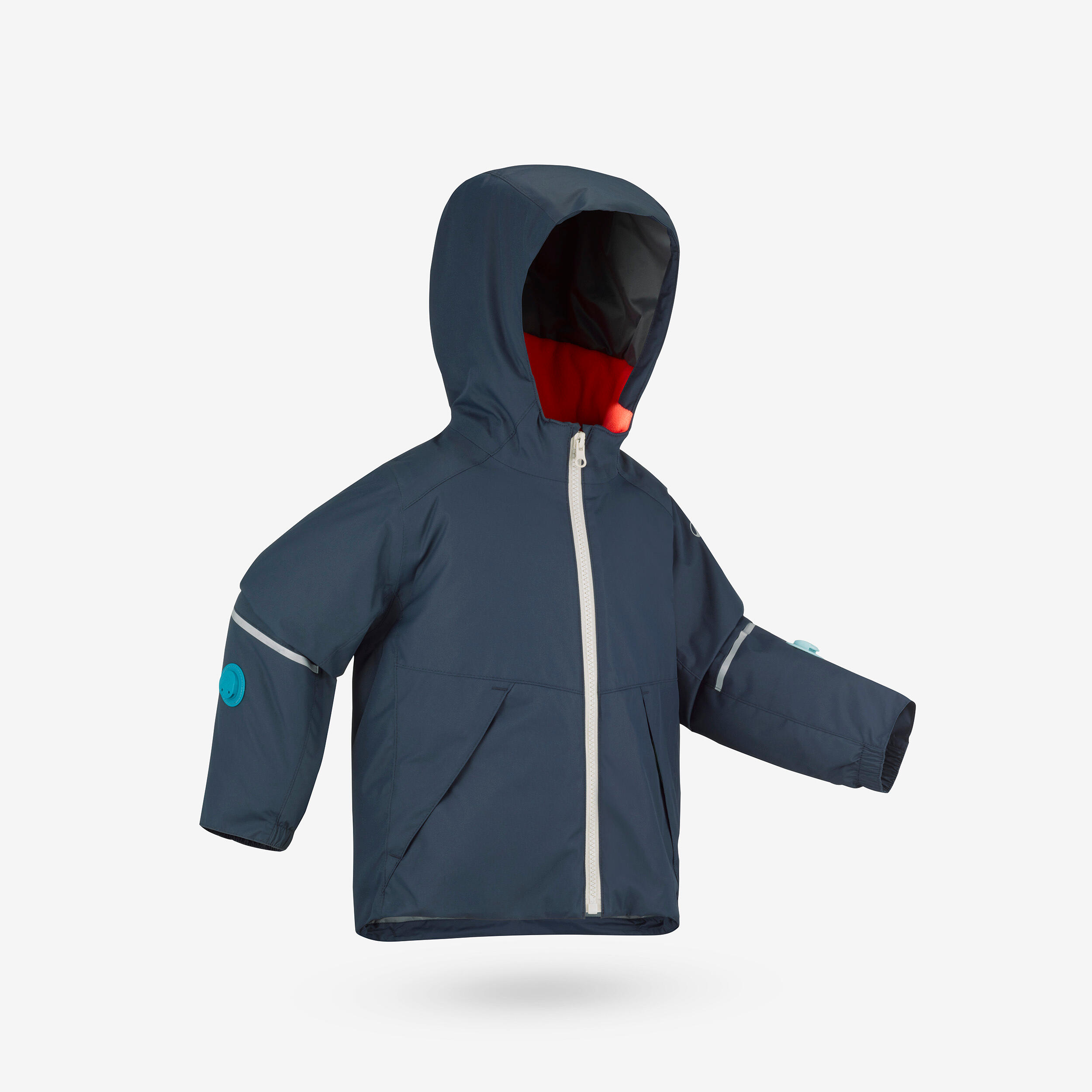Skijacke Kinder 1–5 Jahre warm und verstellbar - 500 Toddler marineblau