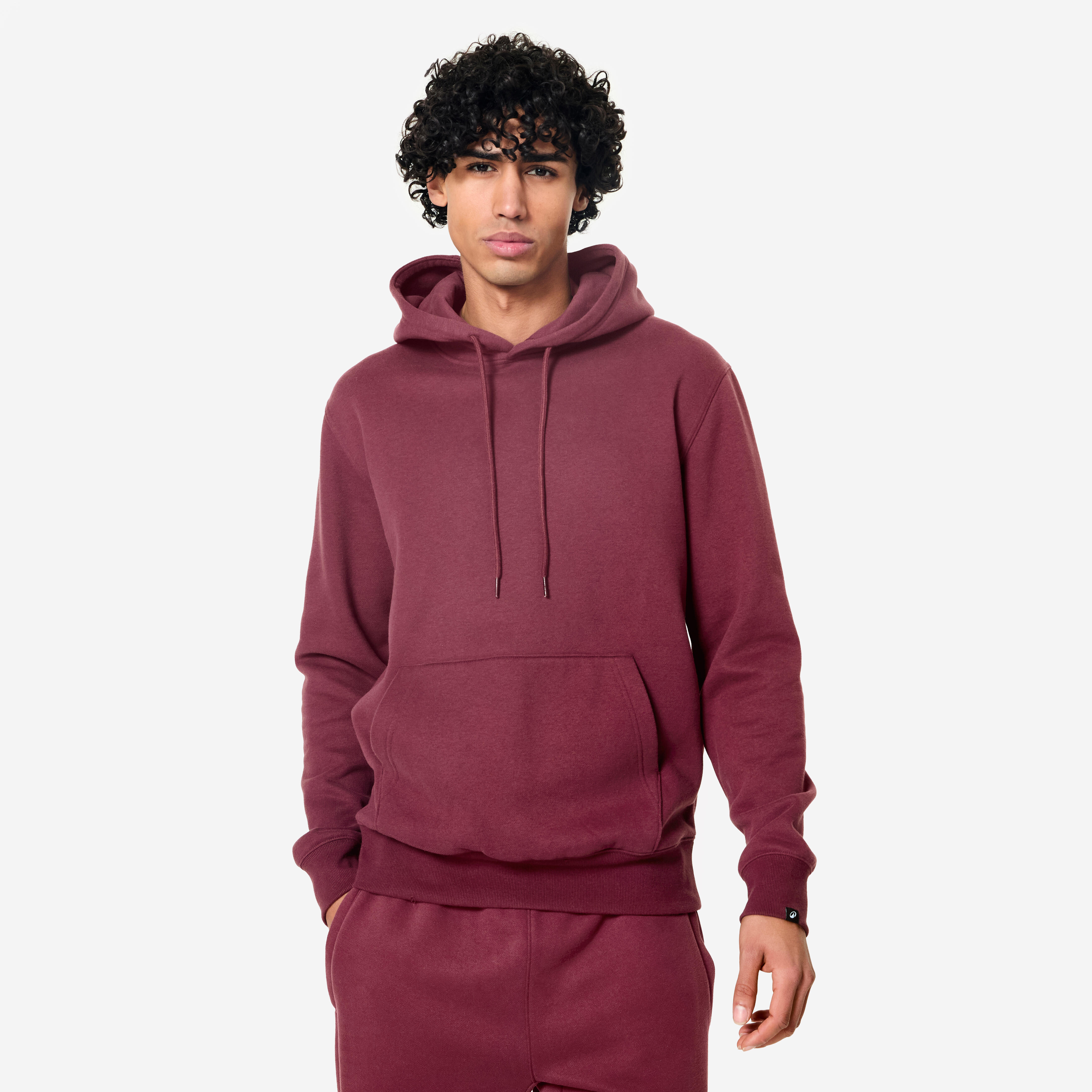 Hoodie Herren Kapuze warm Sweatshirtstoff - violett