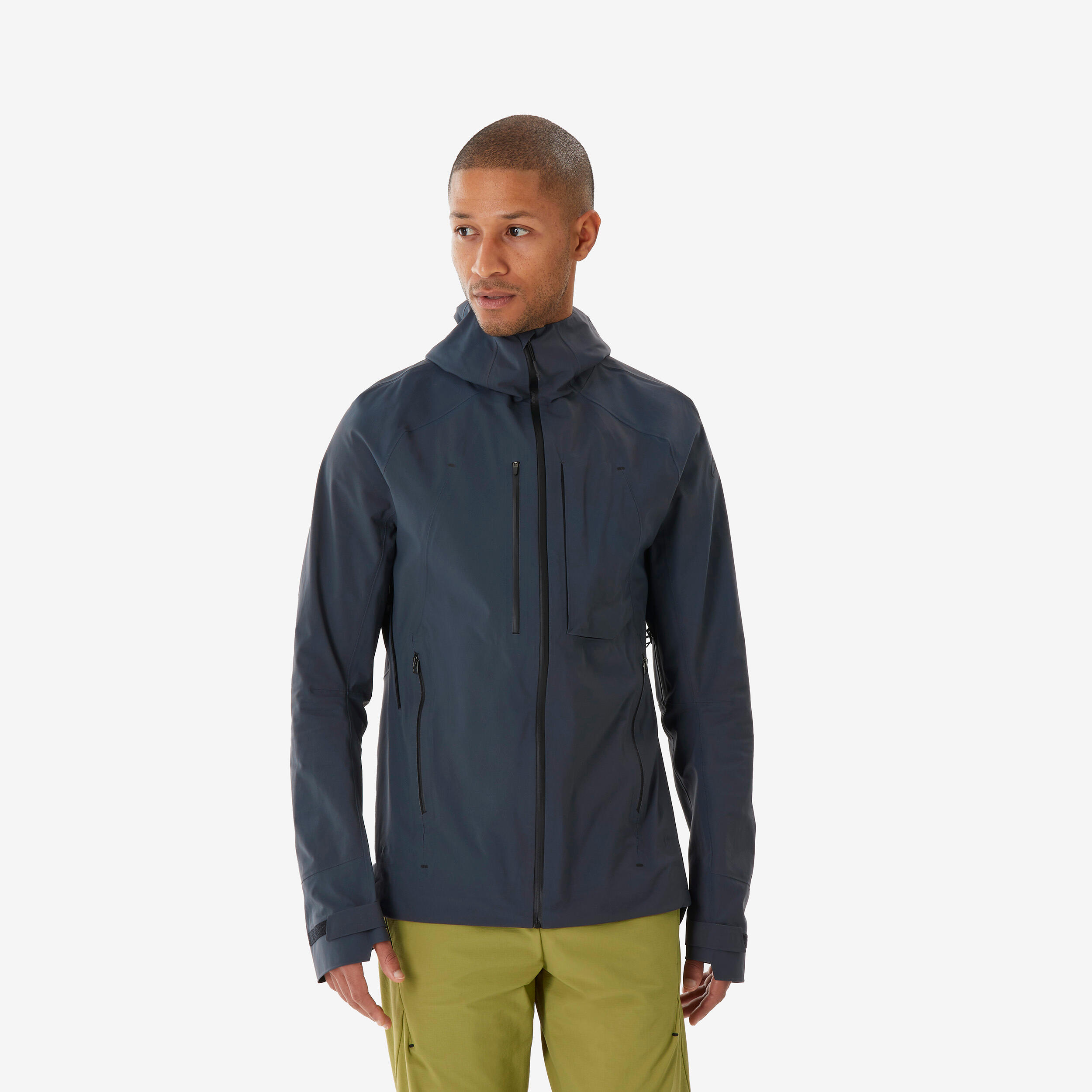 Regenjacke Herren wasserdicht leicht Wandern - MH900 grau