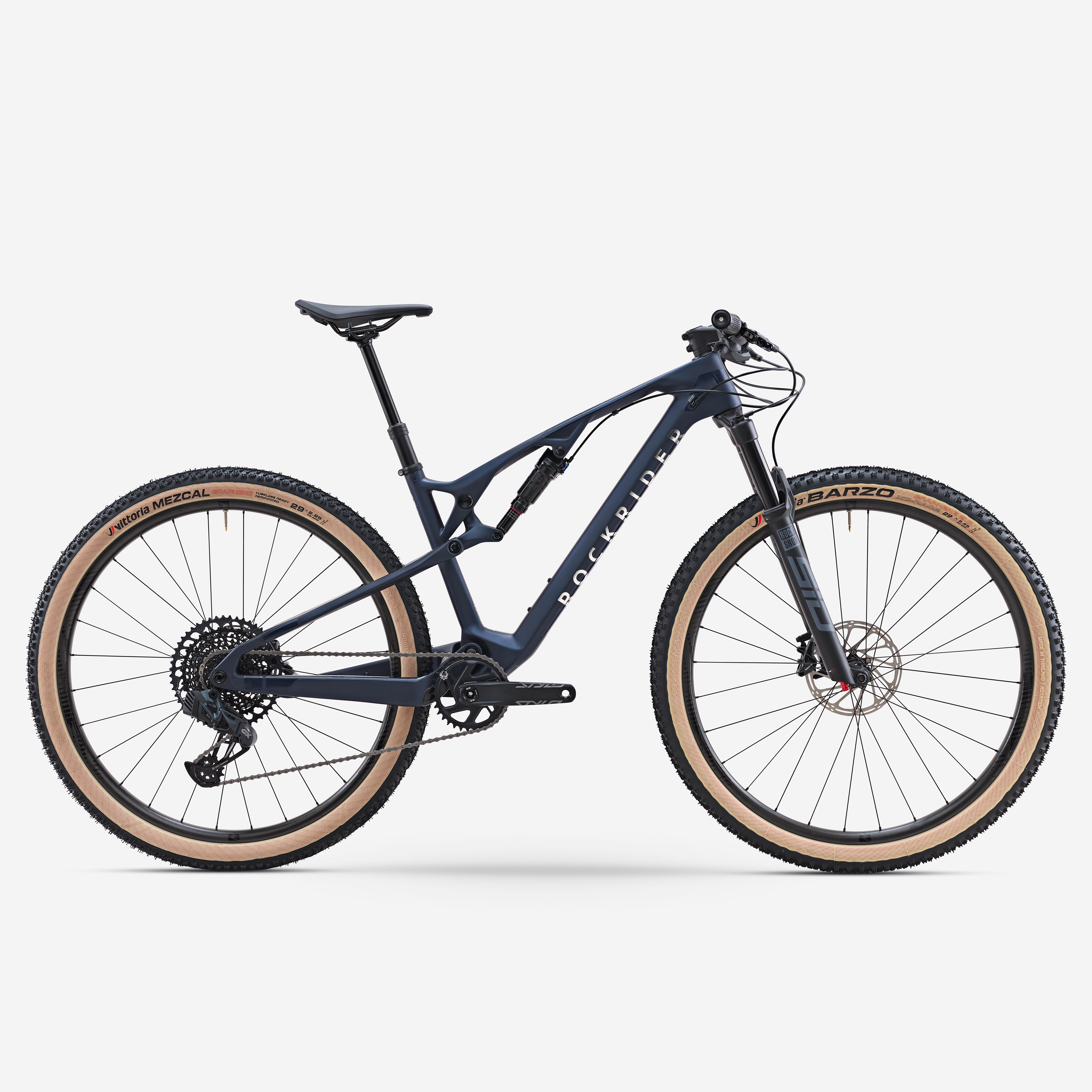 Mountainbike XC Race 900 S Full Carbon Rahmen AXS-Carbonlaufräder blau