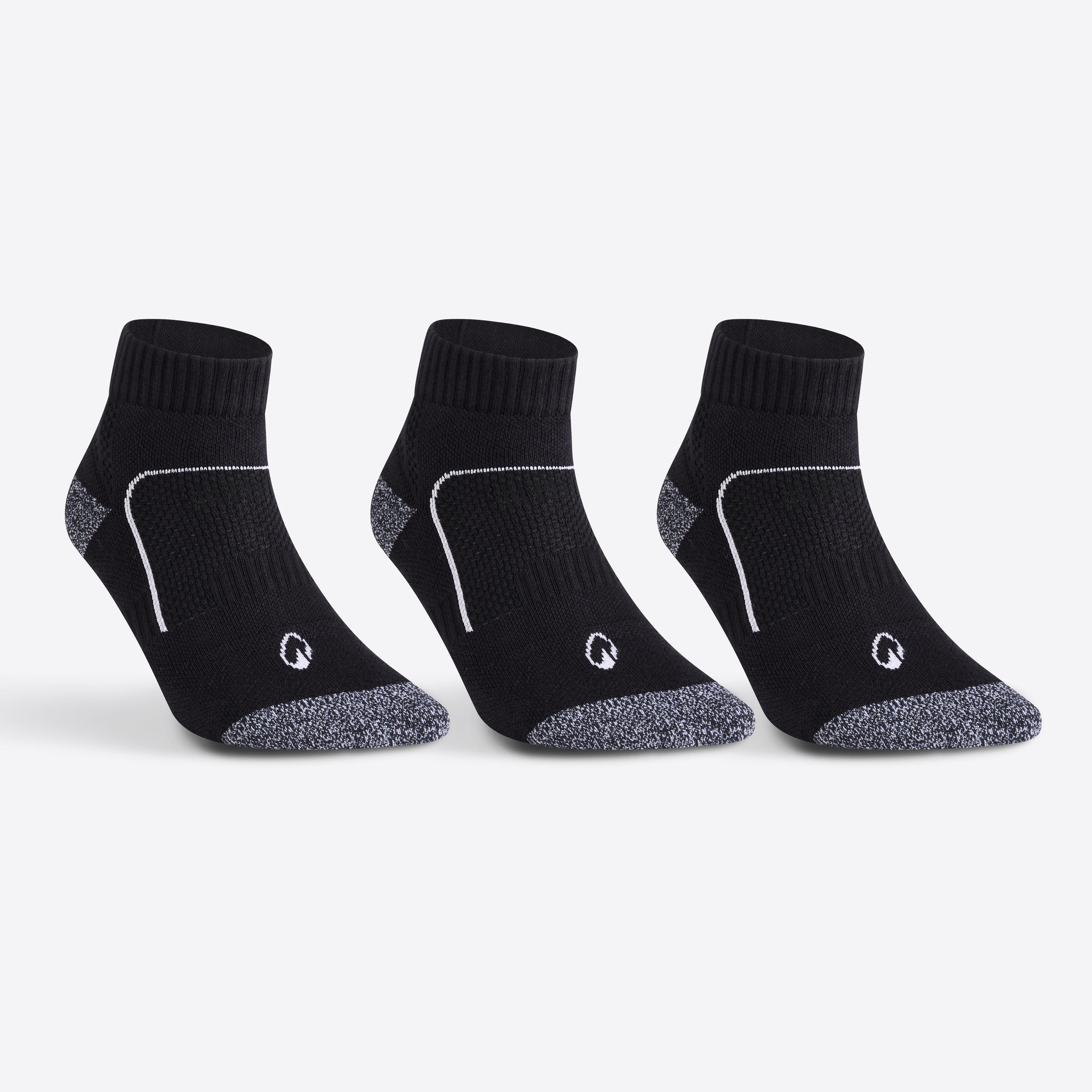 Tennissocken RS 900 Mid 3er-Pack schwarz/weiss