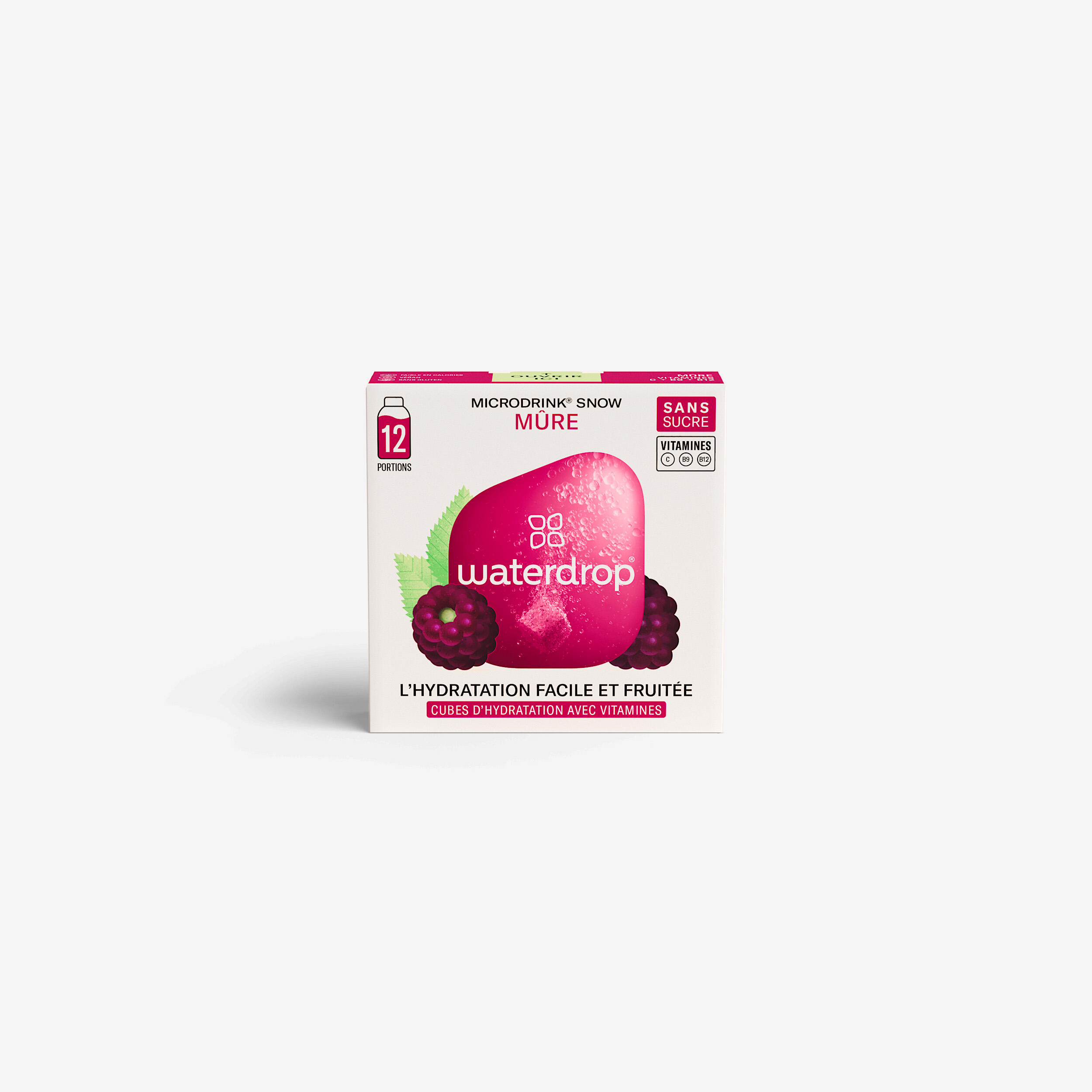 Brausewürfel natürliche Extrakte Brombeere Microdrink 12 × 500 ml