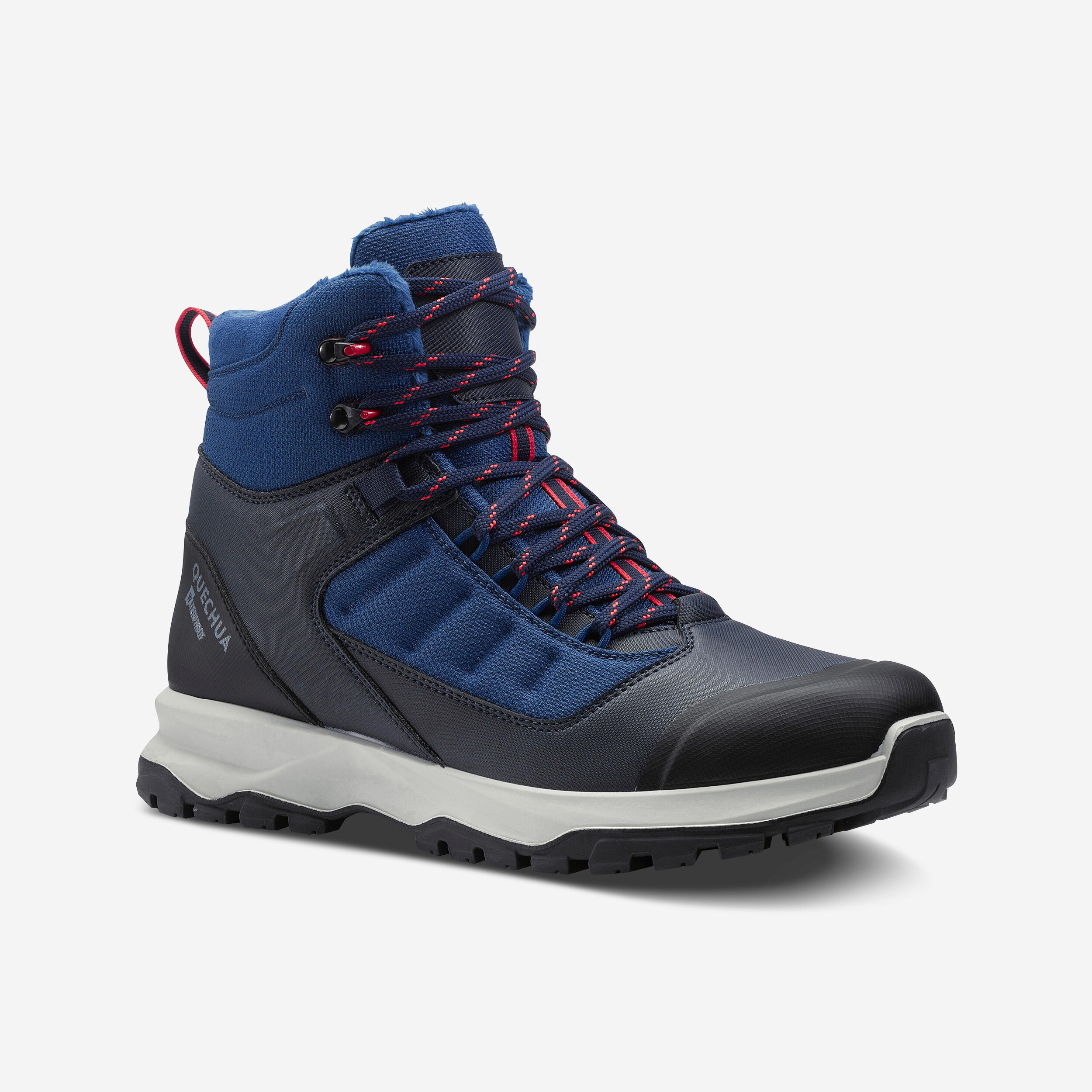 Wanderschuhe Herren halbhoch warm wasserdicht Wandern - MH500 blau