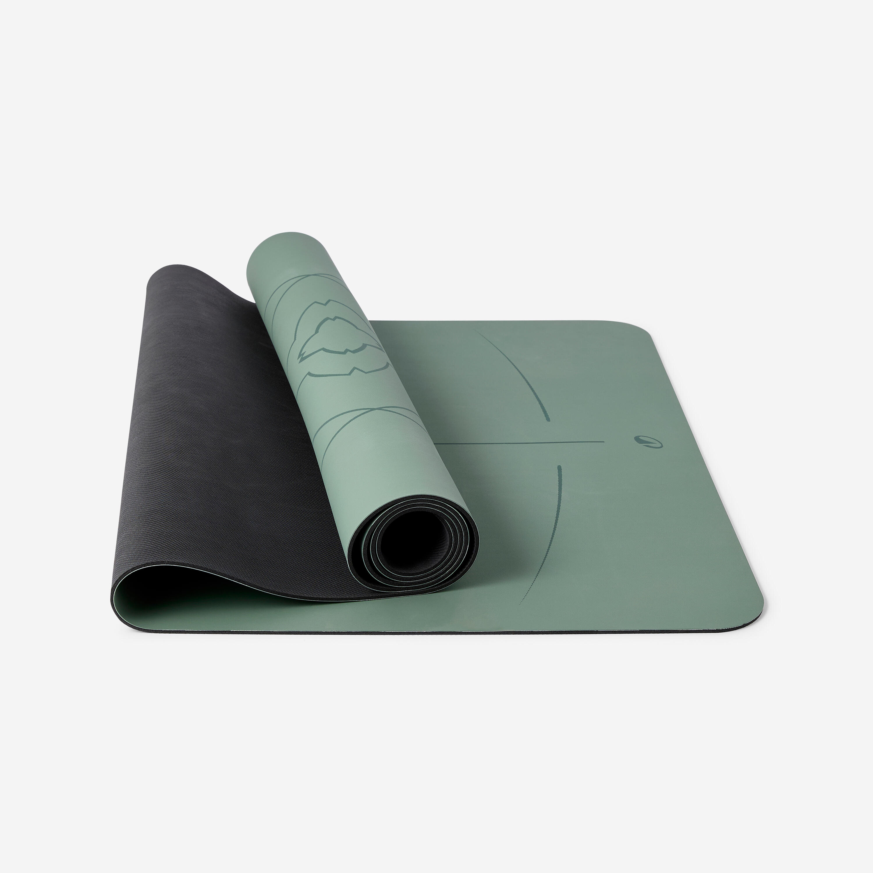 Yogamatte für dynamisches Yoga extrem rutschfest 4 mm - grün