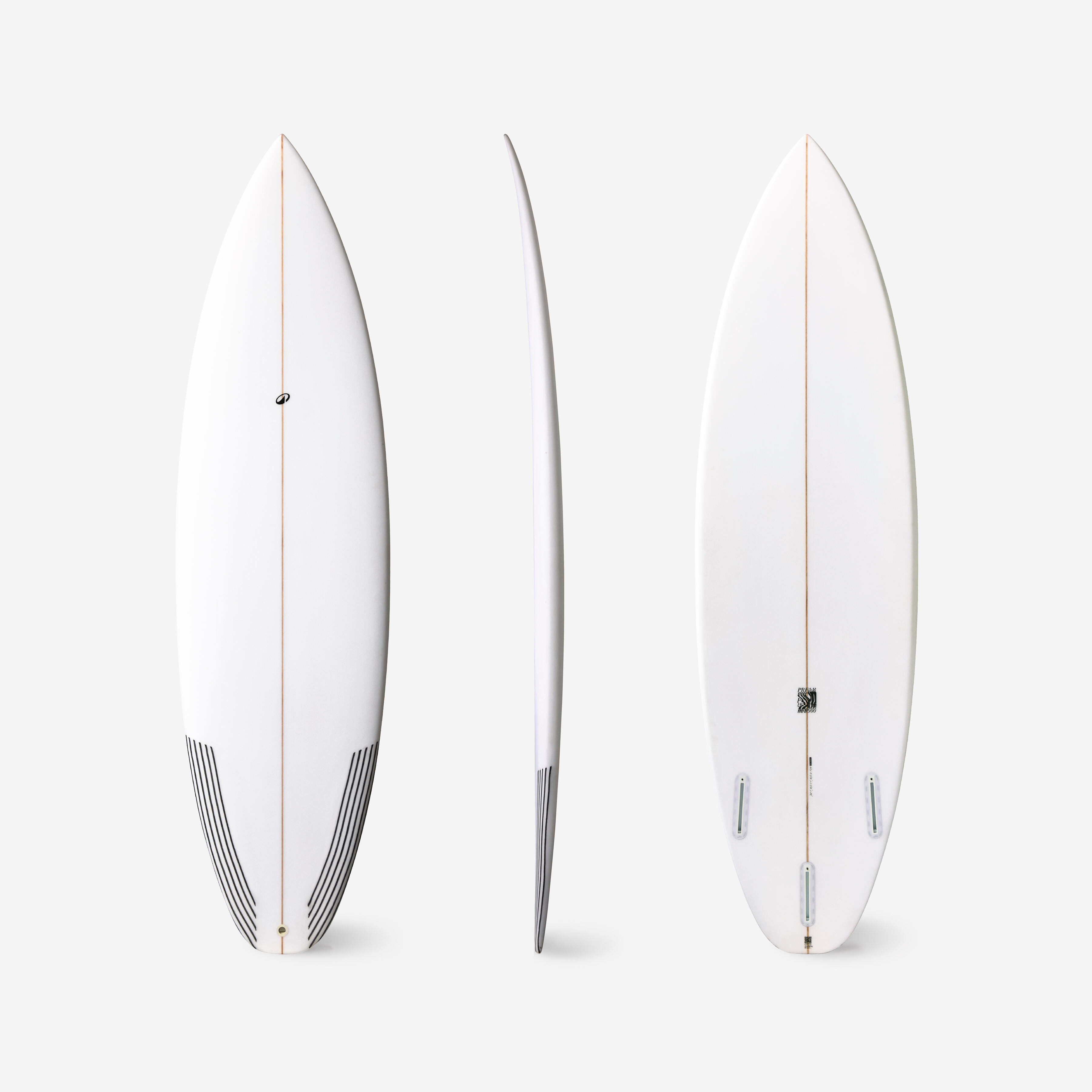 Shortboard mit Futures Box ohne Finnen Leistung weiß
