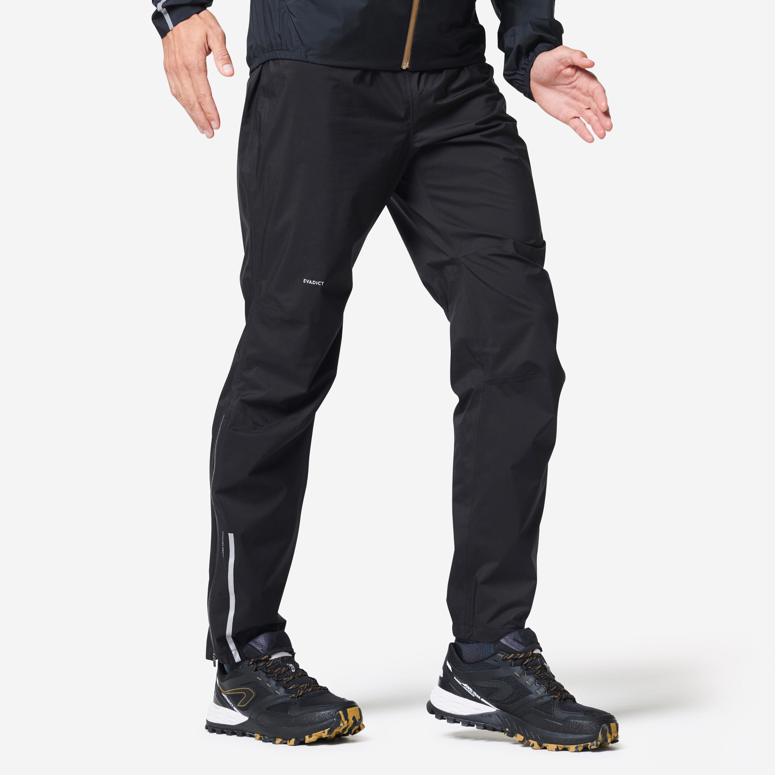 Lauf-Regenhose Trailrunning Herren wasserdicht - Run 900 Rain schwarz