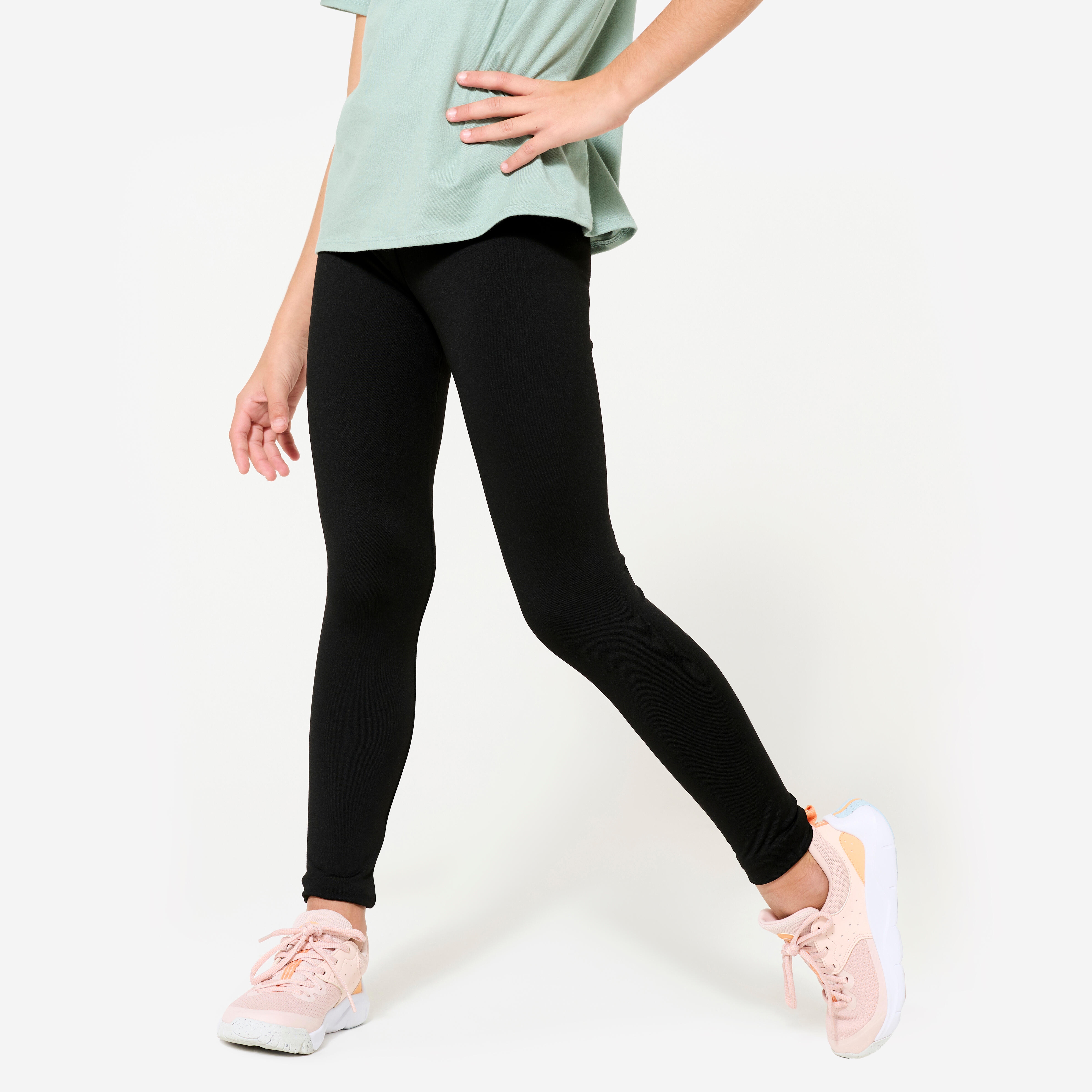Leggings Kinder warm atmungsaktiv - schwarz