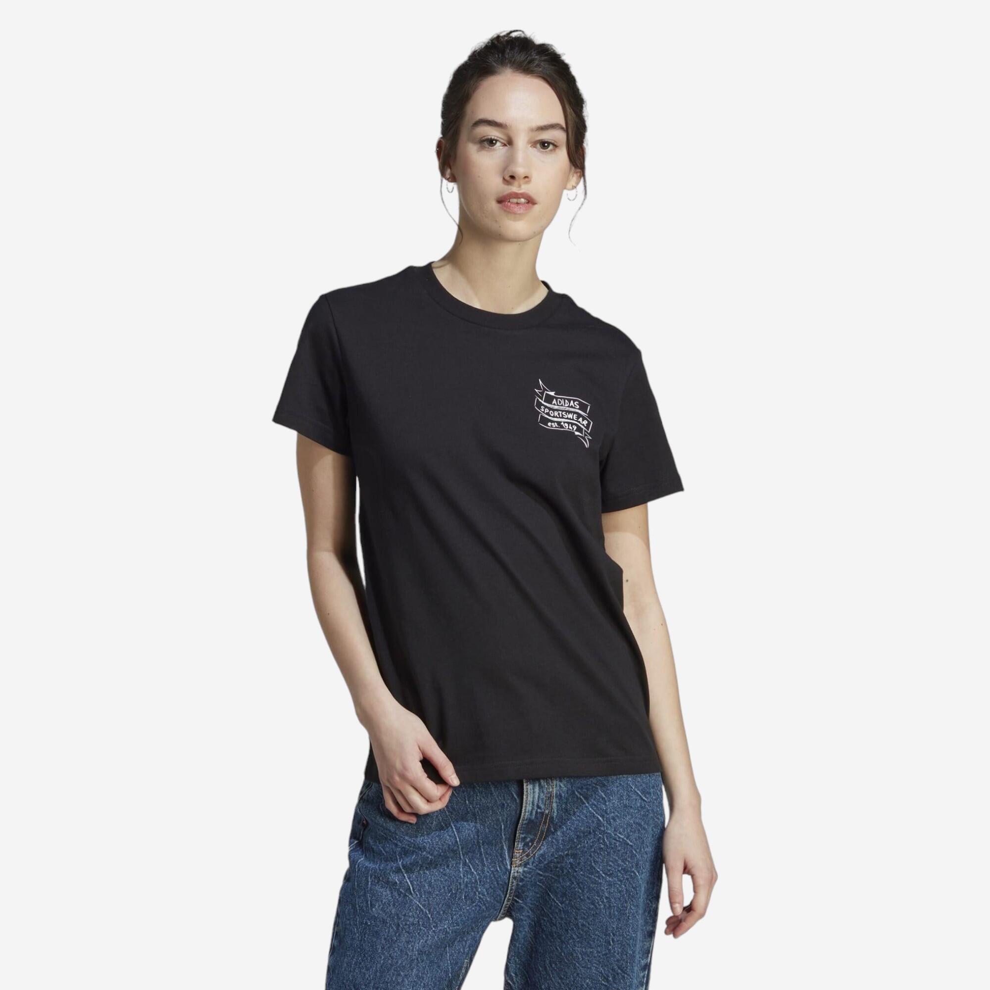 Adidas T-Shirt Damen - Brand Love schwarz
