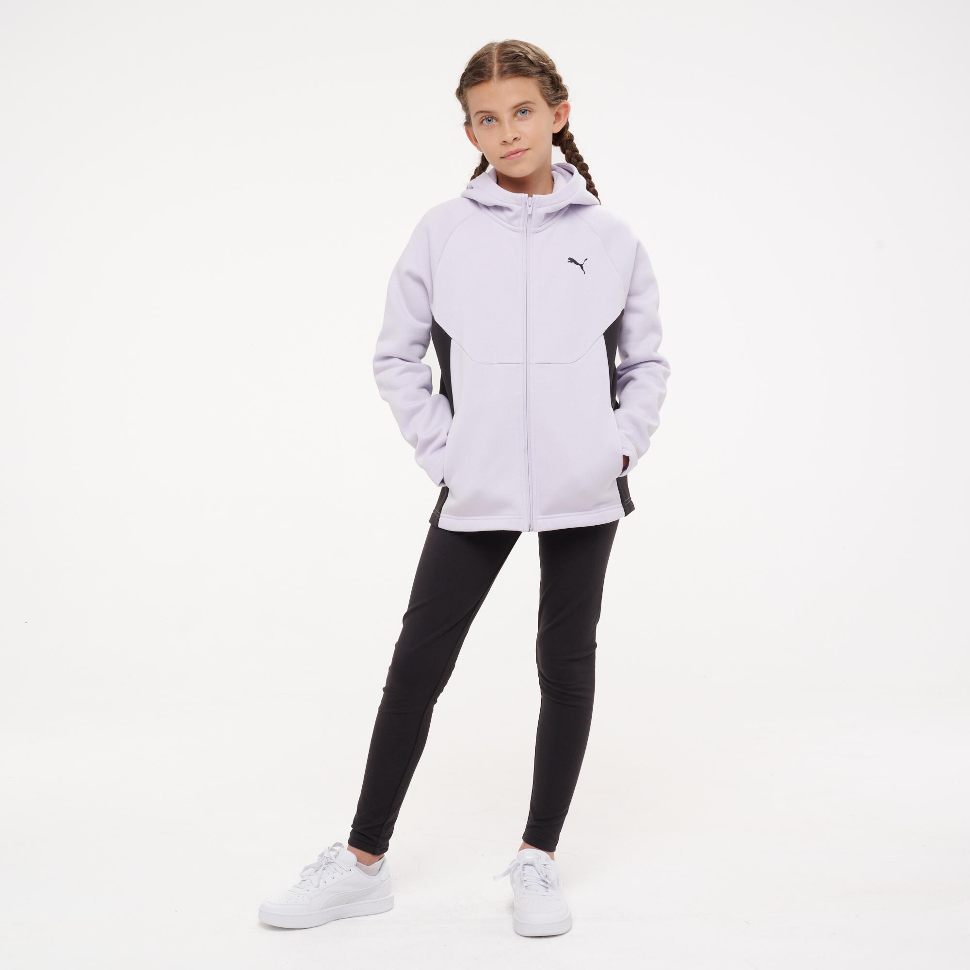 PUMA Trainingsanzug Mädchen - malve/schwarz