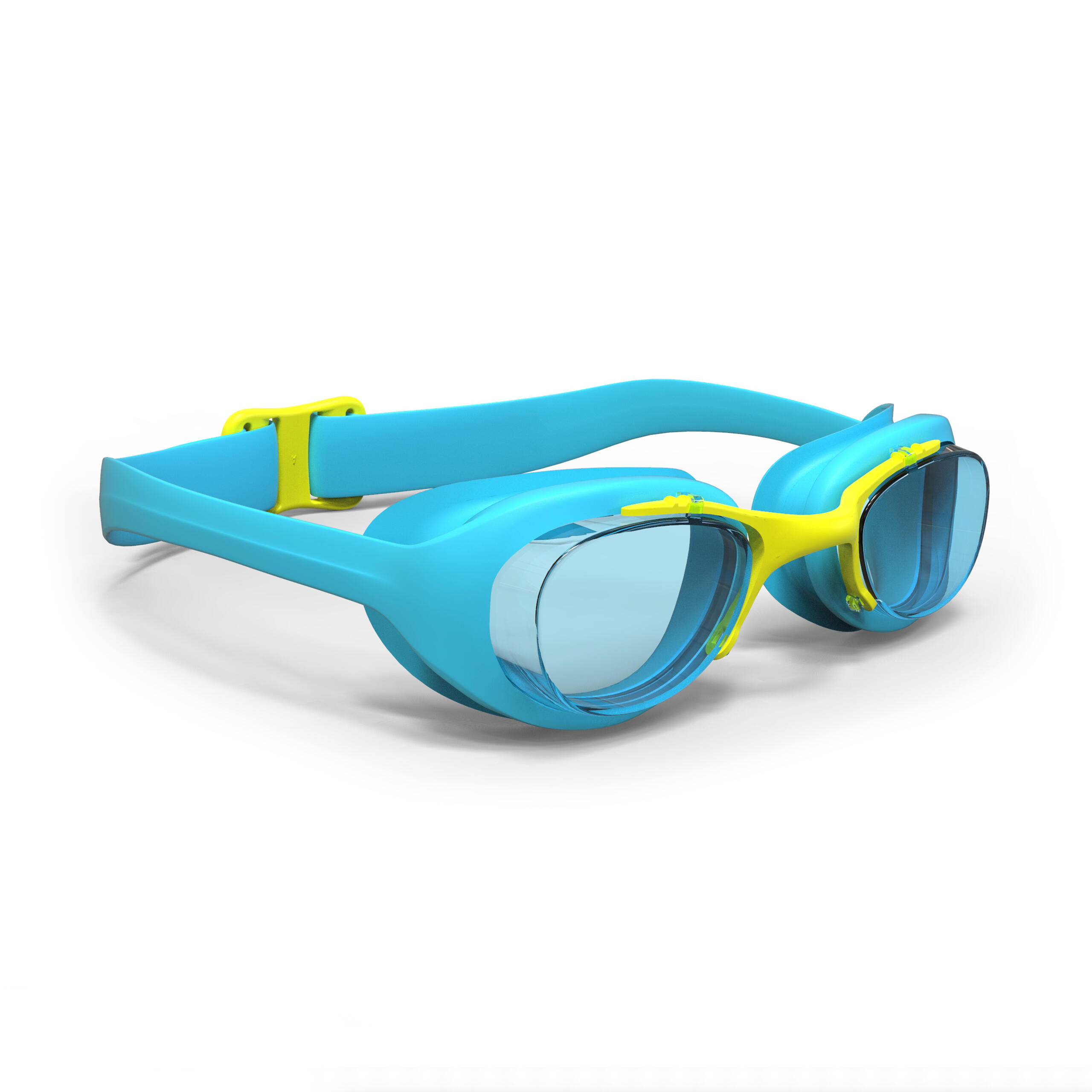 Schwimmbrille Kinder klar - XBase blau/gelb