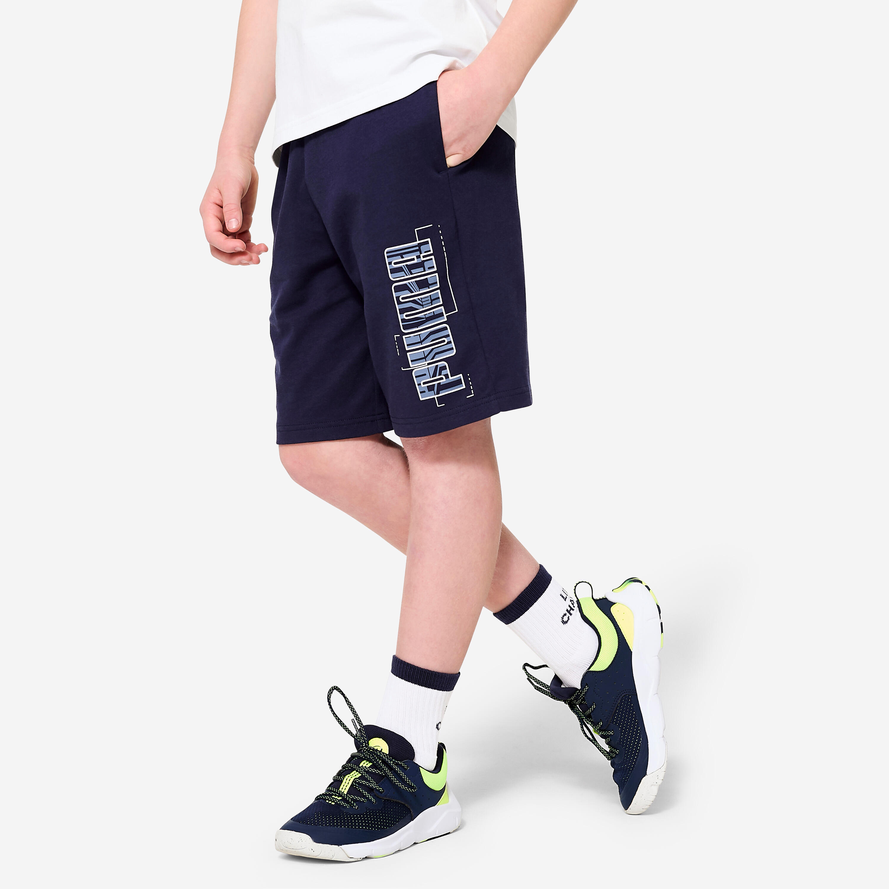 Shorts Kinder Baumwolle - dunkelblau