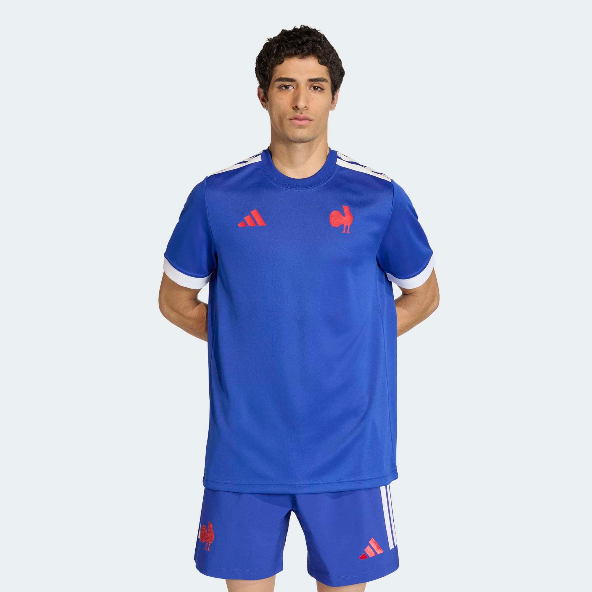 Damen/Herren Rugby Trikot Pre-Match - Frankreich Saison 2025/2026 blau