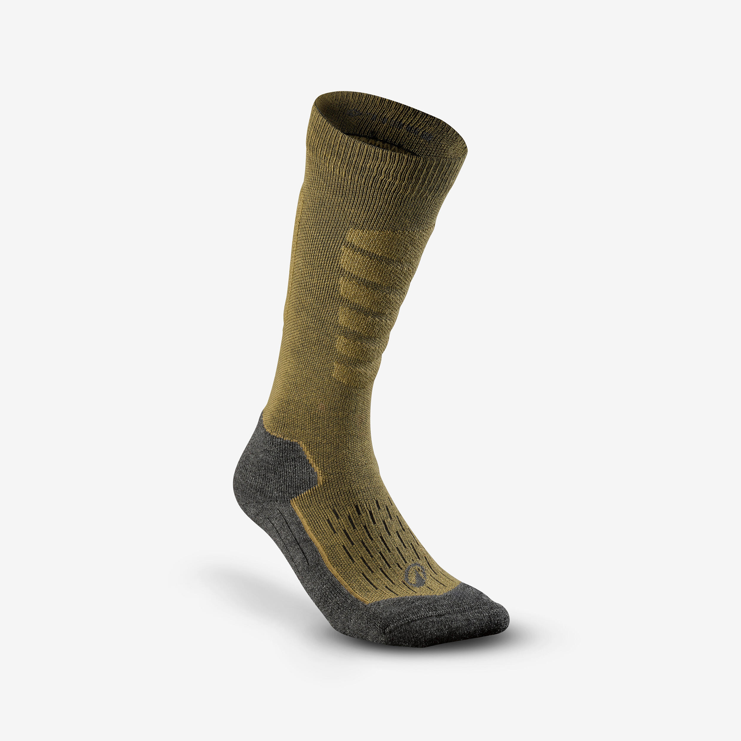 Skisocken Erwachsene warm bequem - 500 khaki