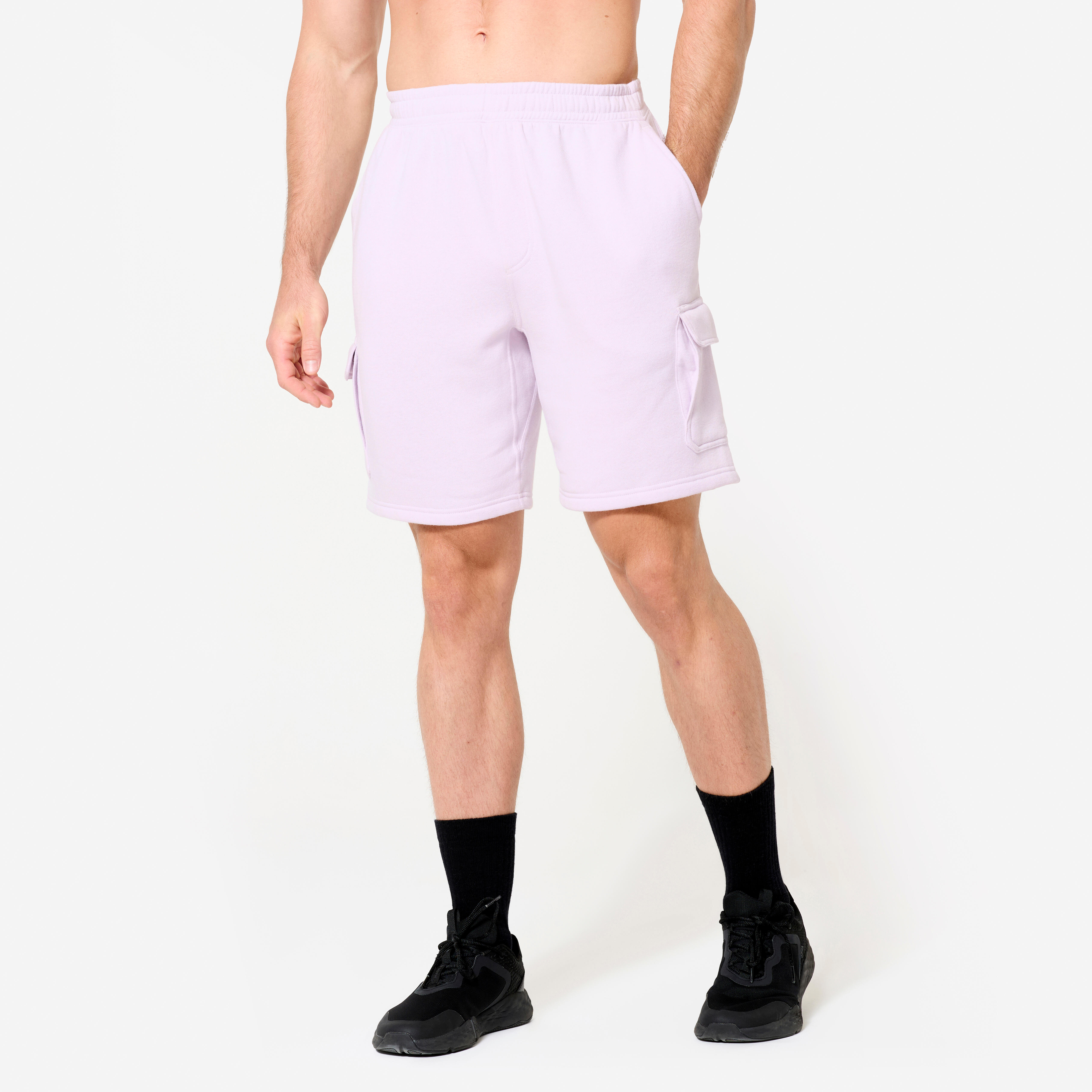 Shorts Herren Cargo Baumwolle - lila