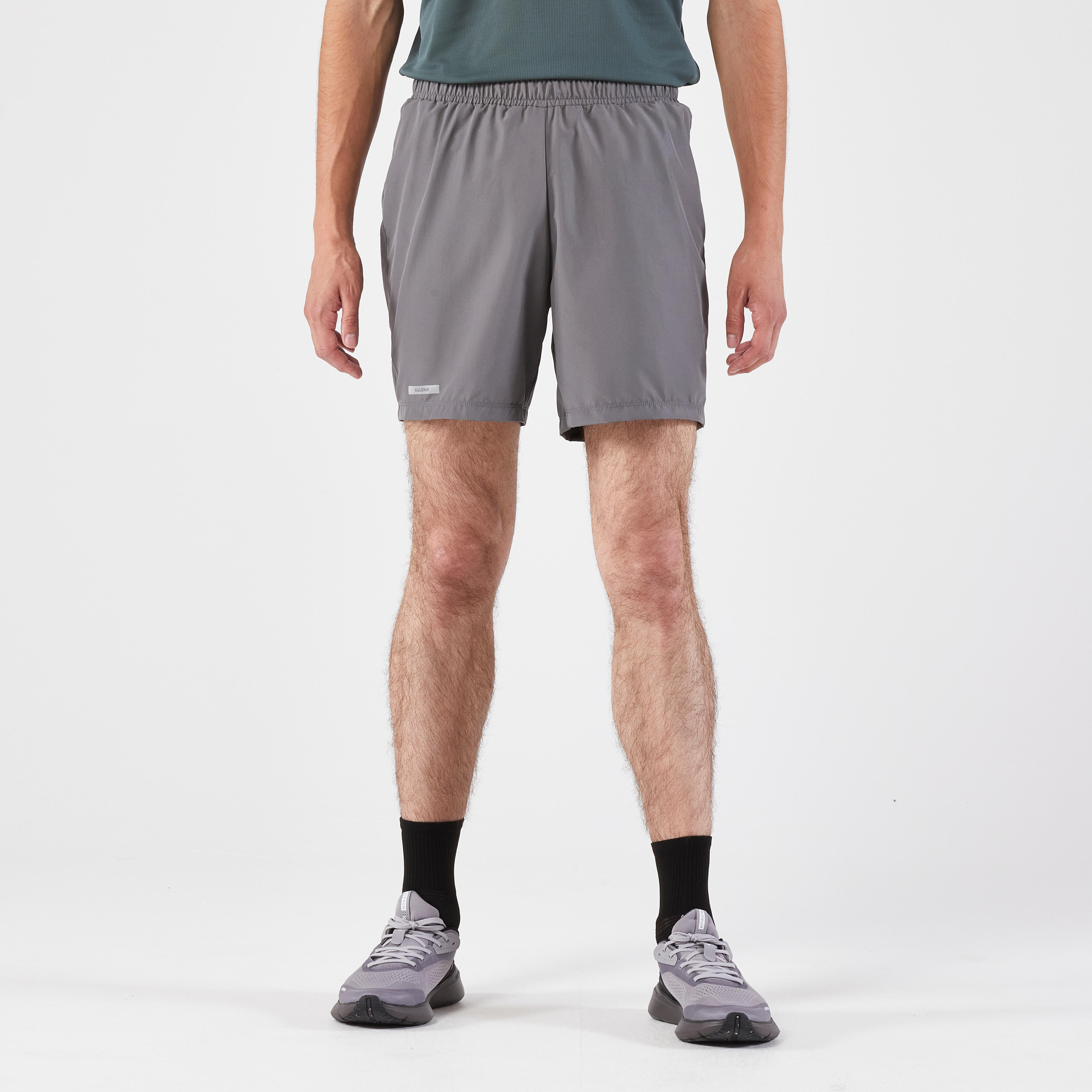 Laufshorts Herren - Run 100 dunkelgrau