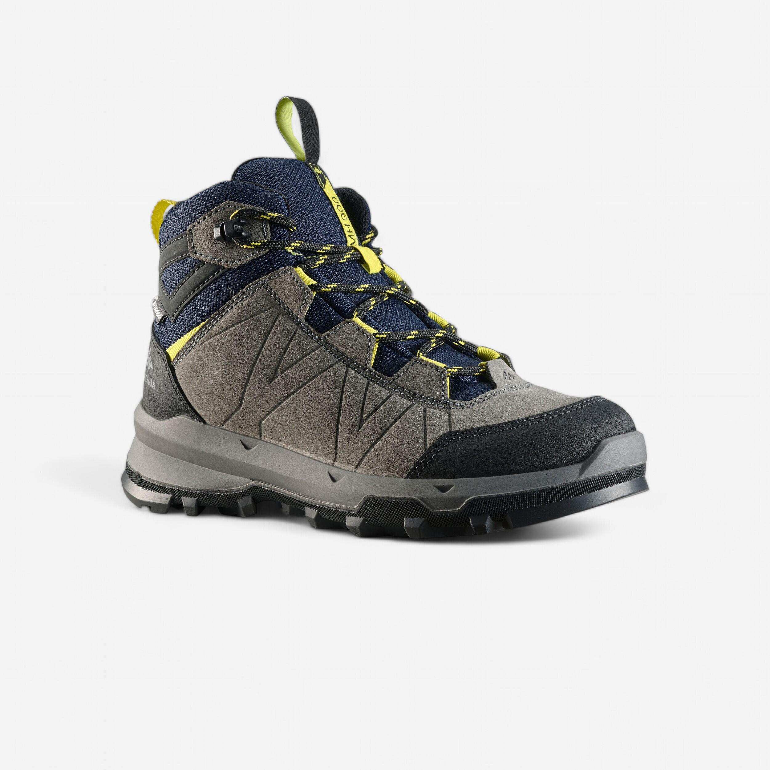 Wanderschuhe Kinder Gr.28–39 hoch wasserdicht Wandern - MH900 blau