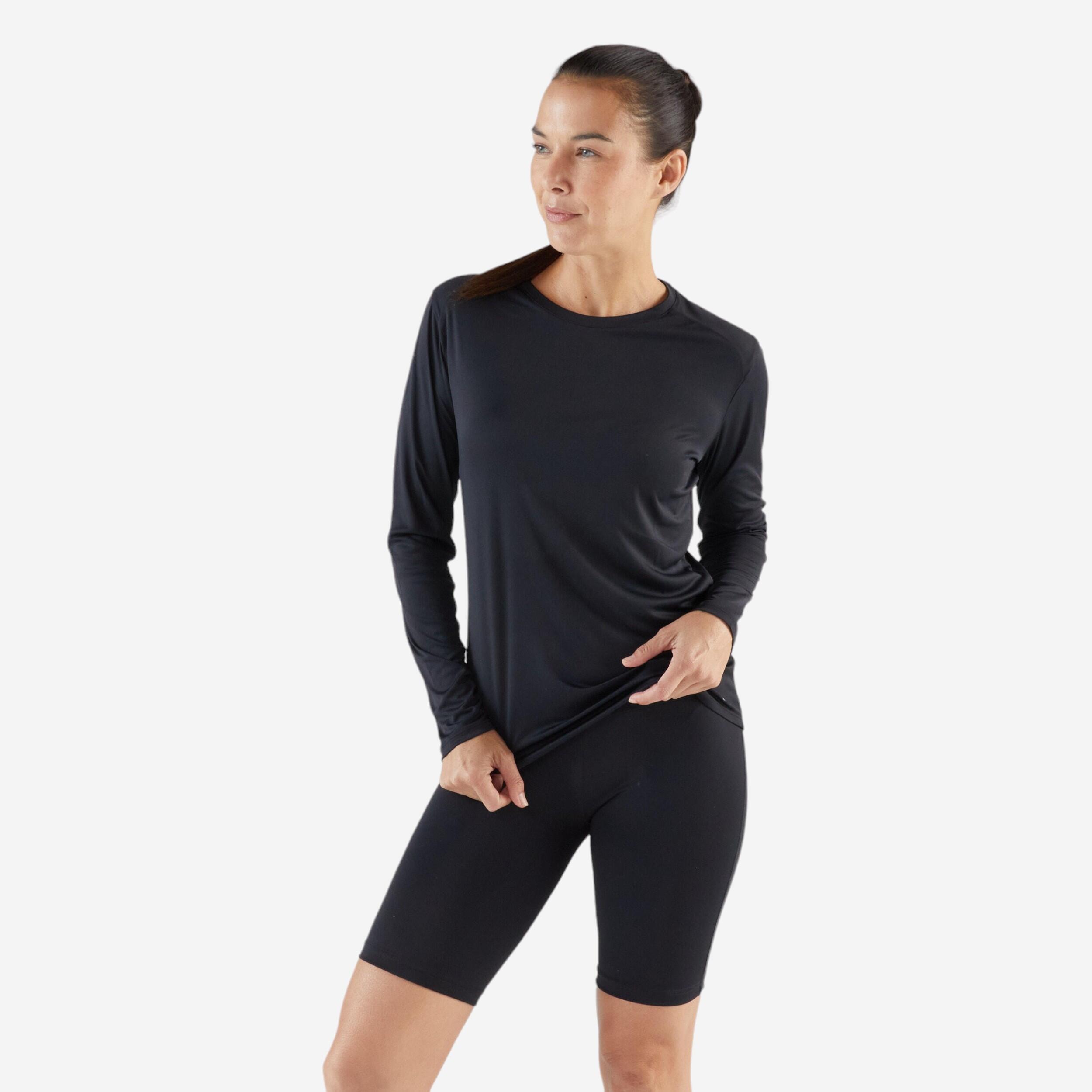 Laufshirt langarm Damen - Sun Protect schwarz