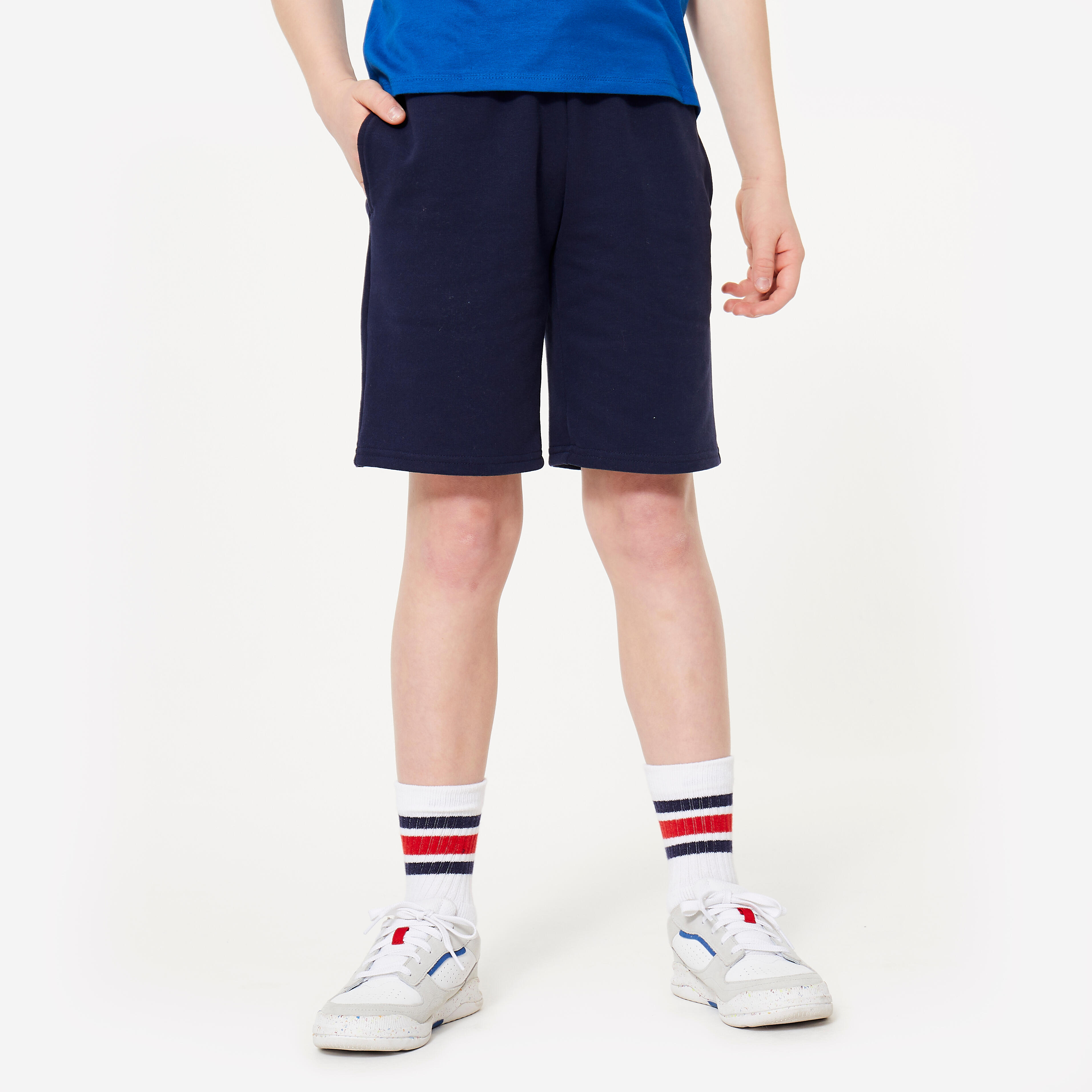 Shorts Kinder Baumwolle - marineblau