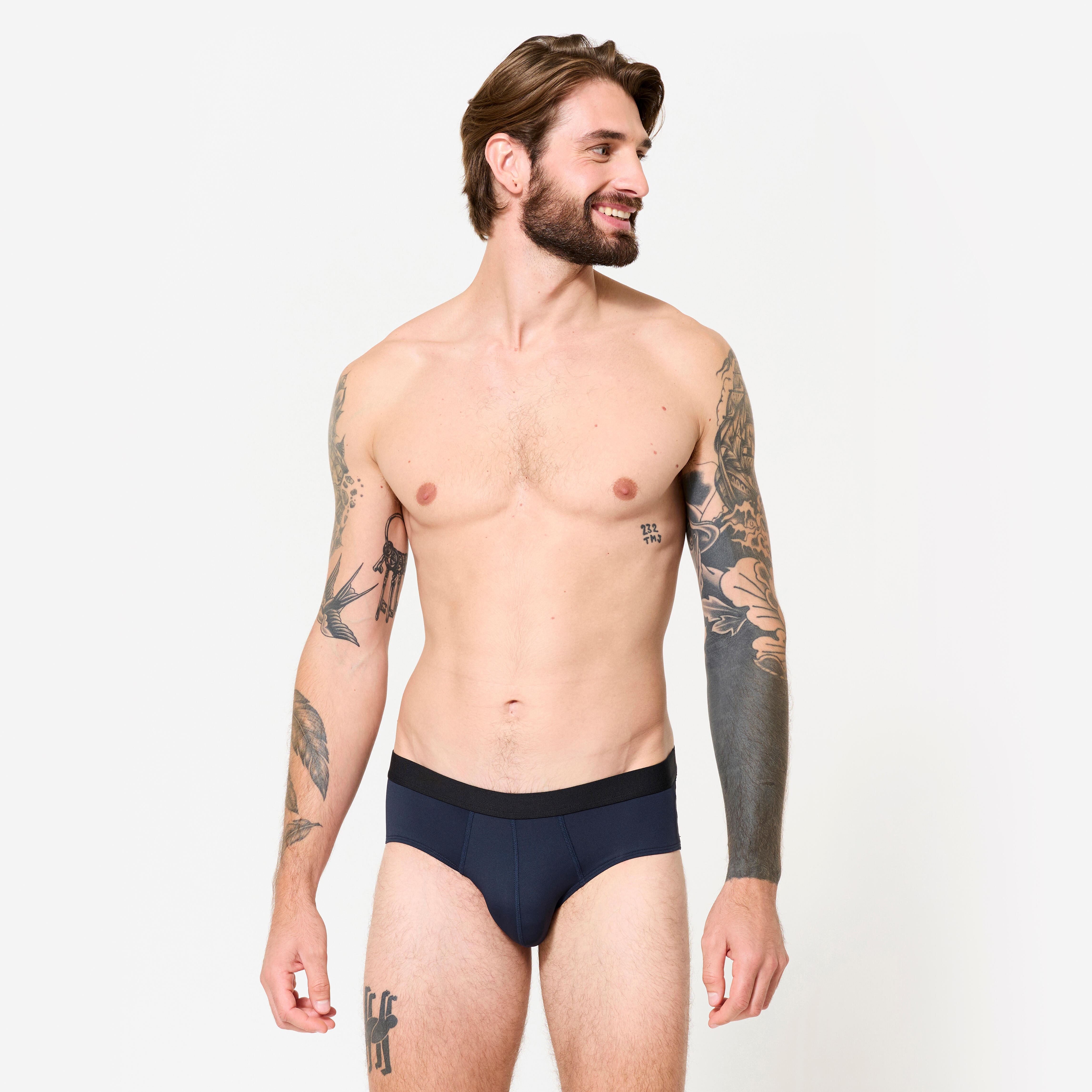 Funktionsunterhose Lauf-Slip Herren atmungsaktiv - dunkelblau