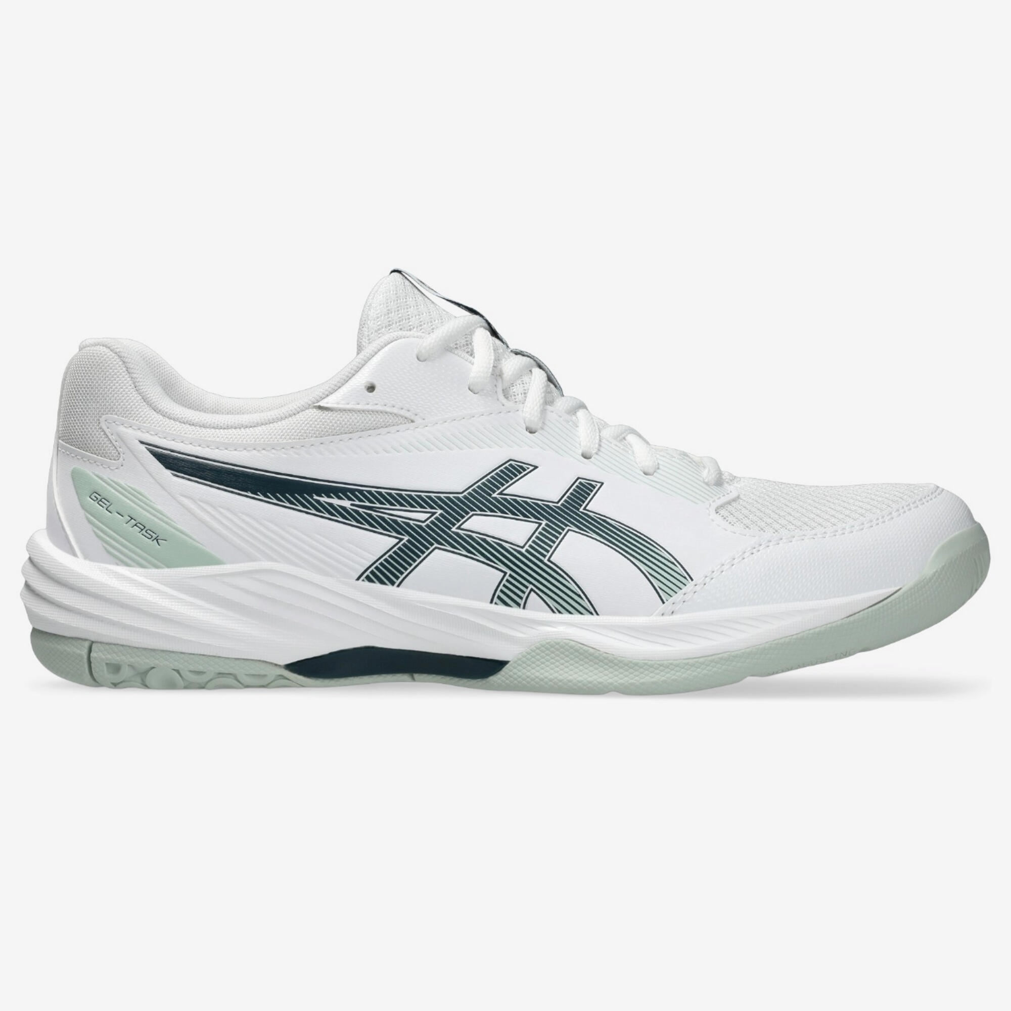 Damen/Herren Handballschuhe - Asics Gel Task weiß/grau