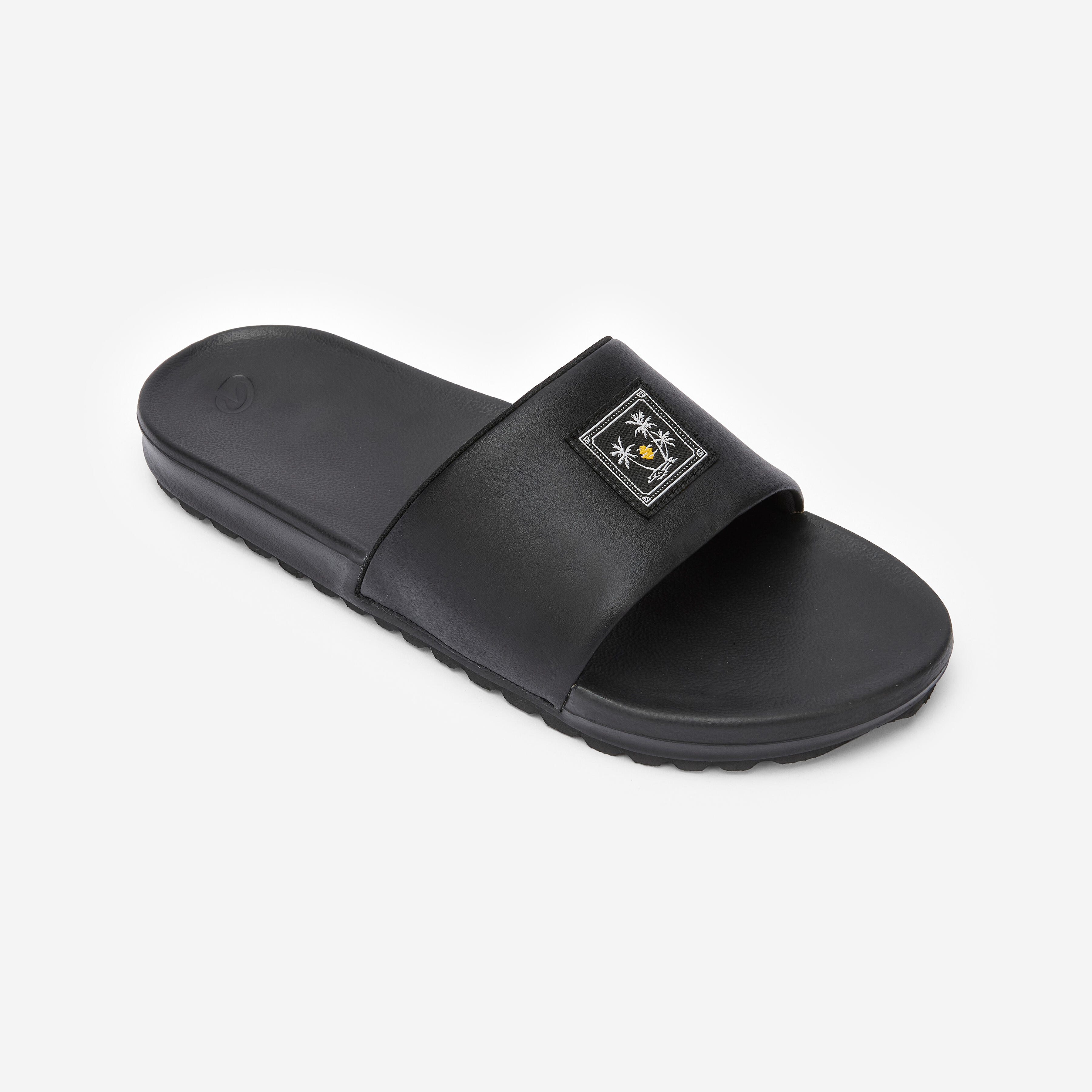 Badelatschen Herren 550 Palm Label schwarz