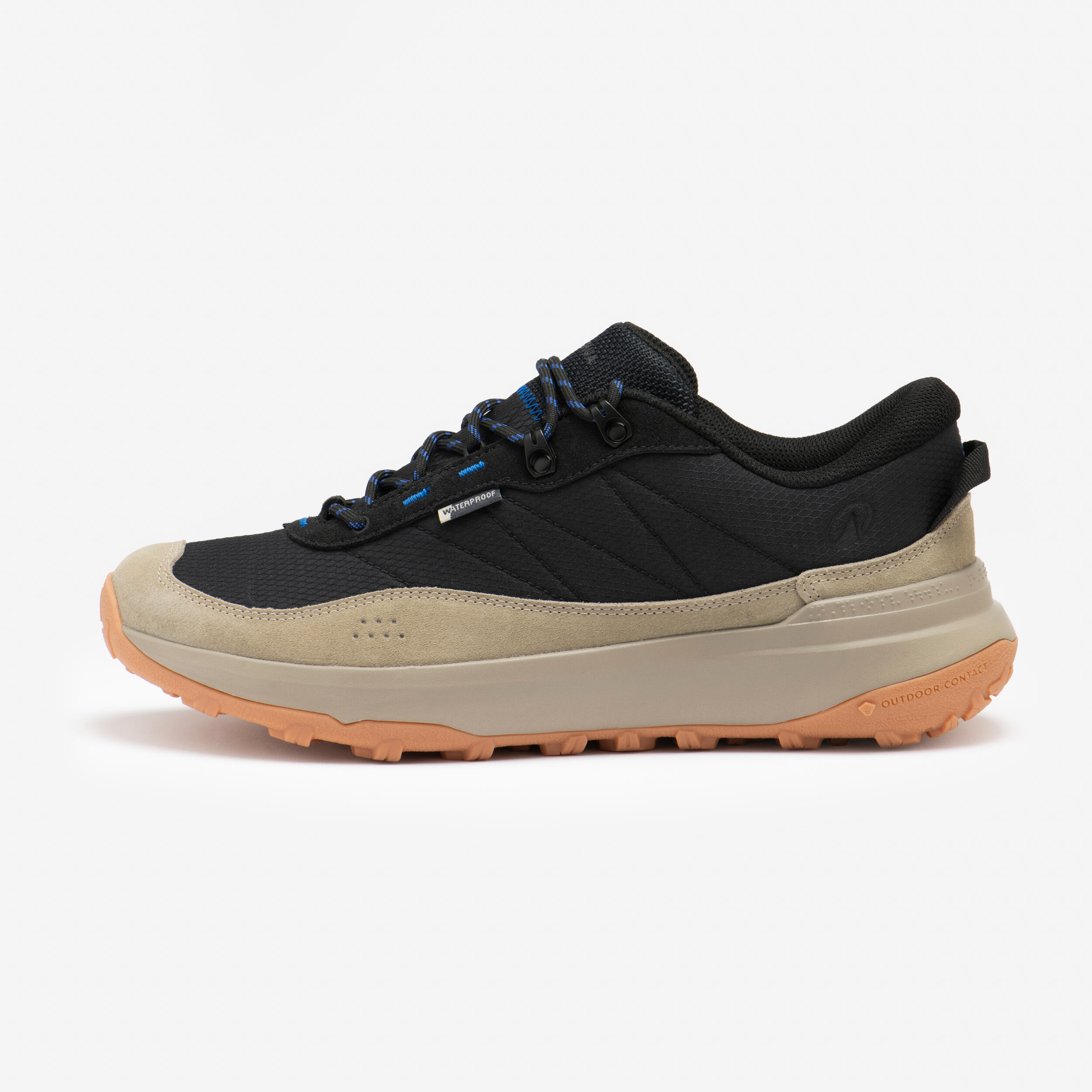 Wanderschuhe Herren niedrig wasserdicht - NH500 schwarz