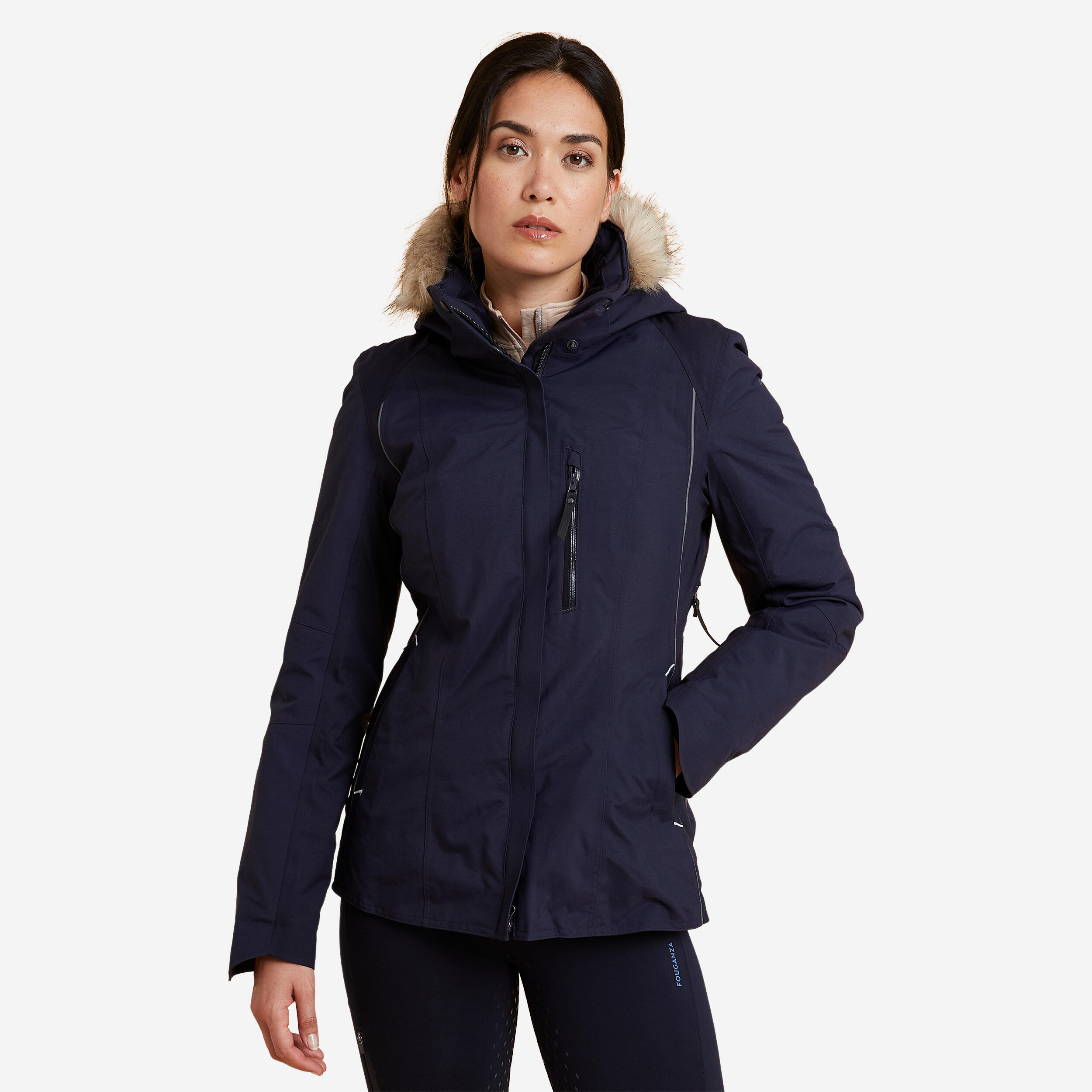 Winter-Reitjacke 580 warm wasserdicht Damen blau