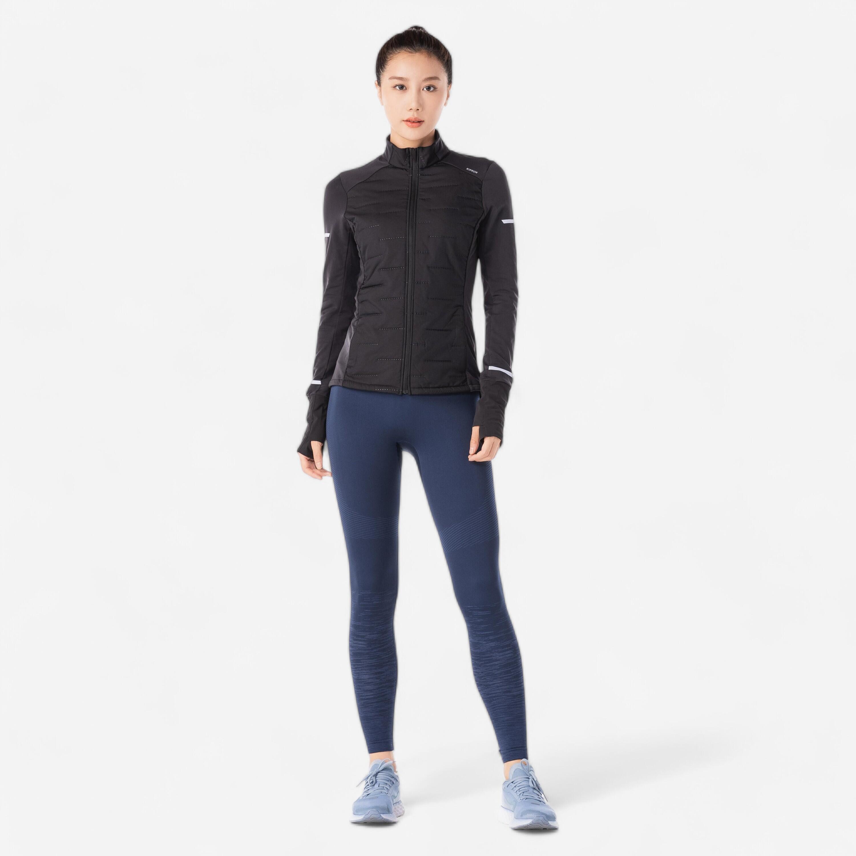 Laufjacke Damen warm - schwarz