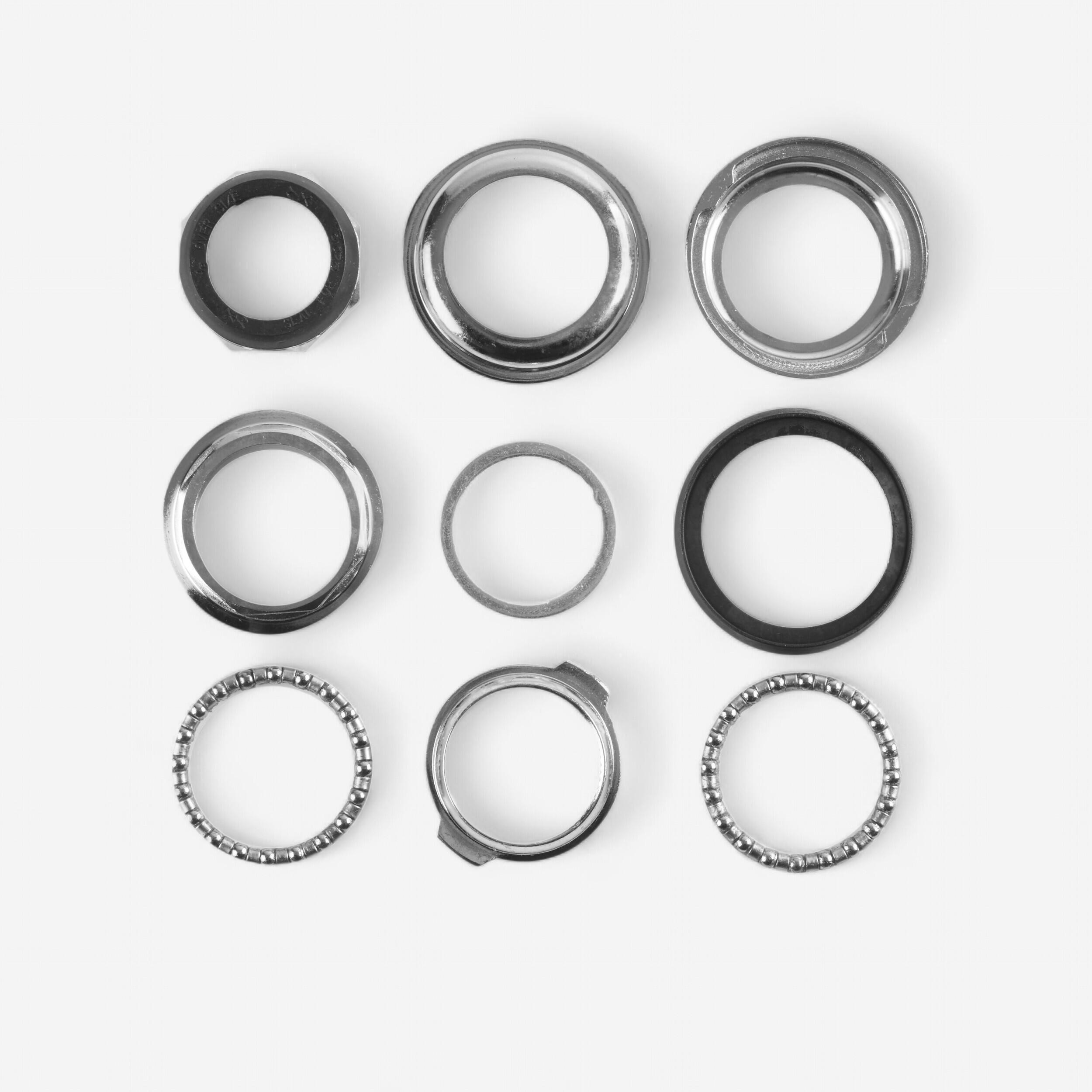 Gewindesteuersatz 1 1/8" silber
