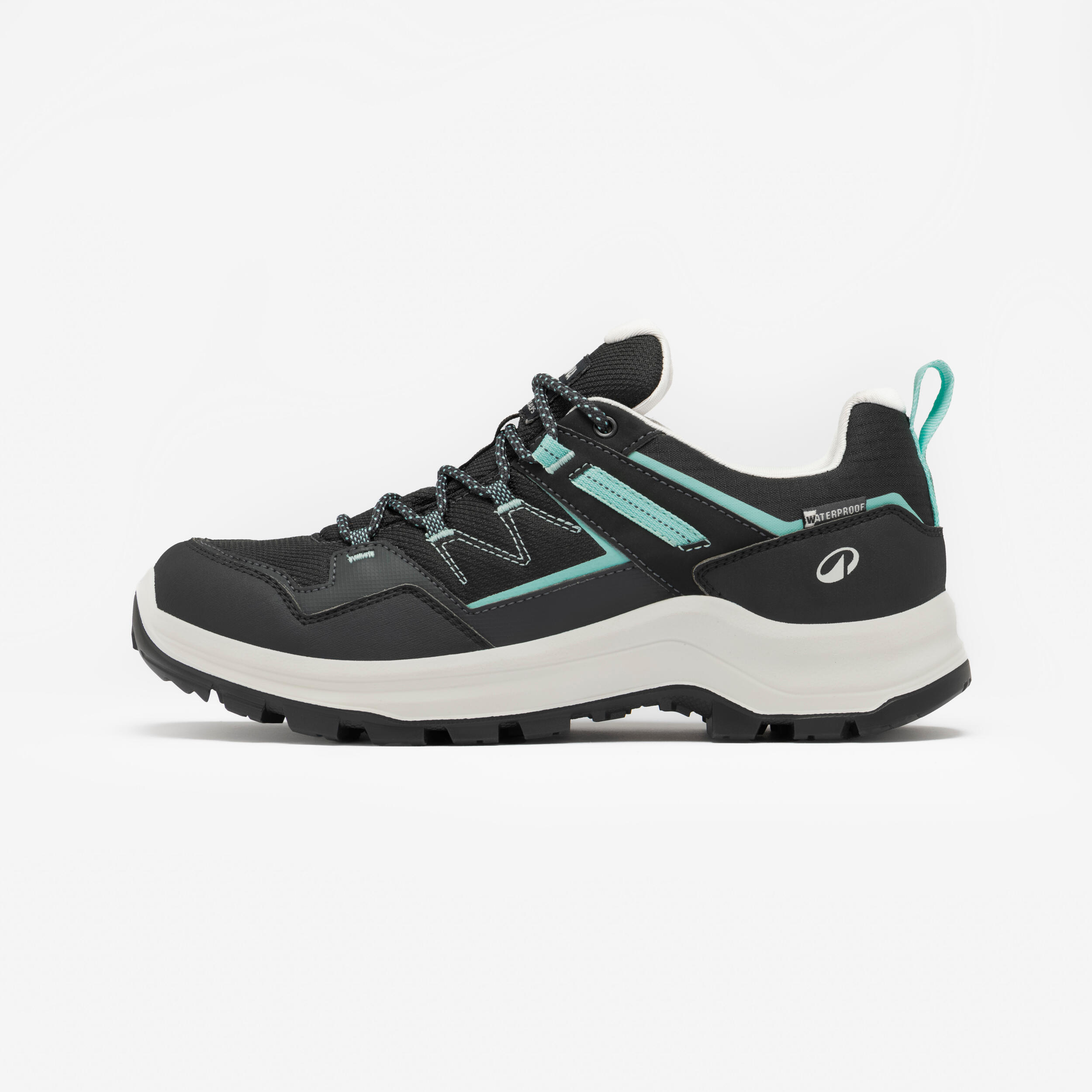 Wanderschuhe Damen wasserdicht niedrig Wandern - MH100 schwarz