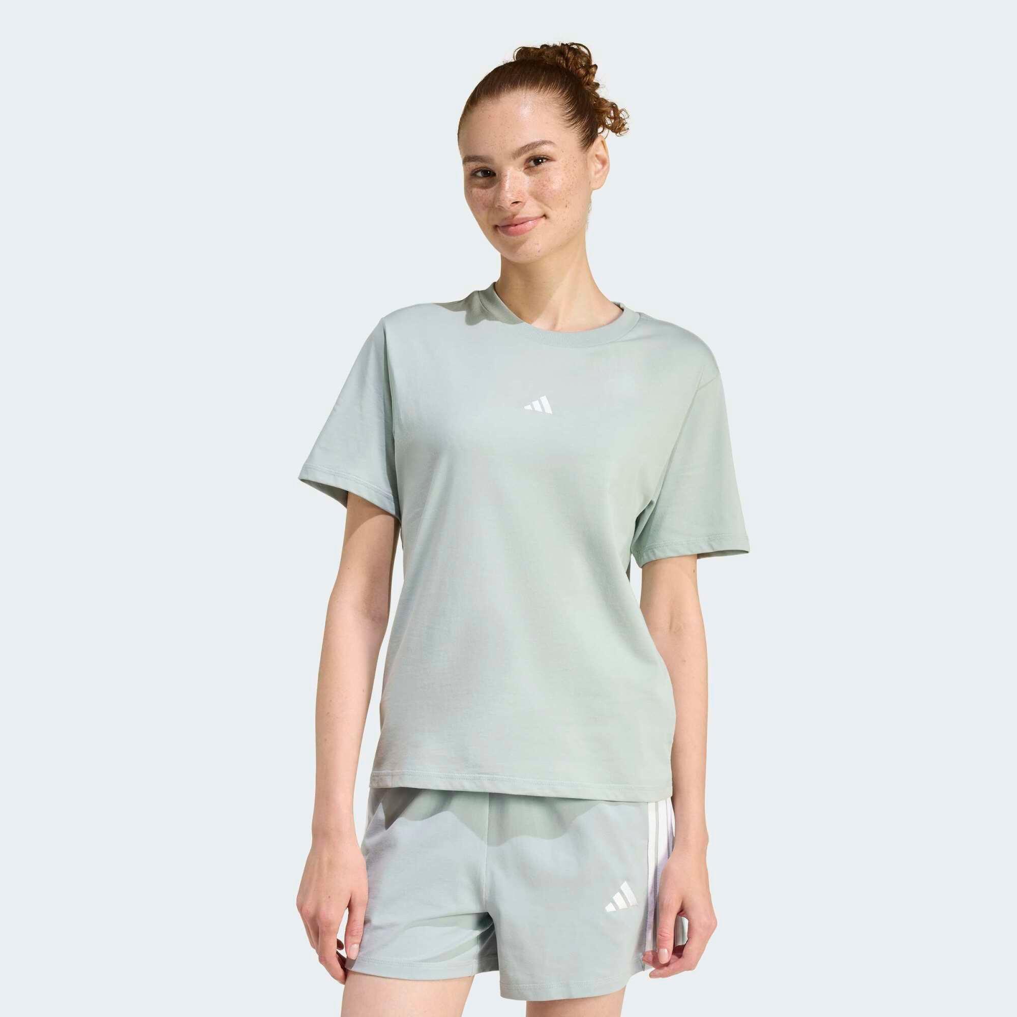 T-Shirt Damen Baumwolle - salbeigrün