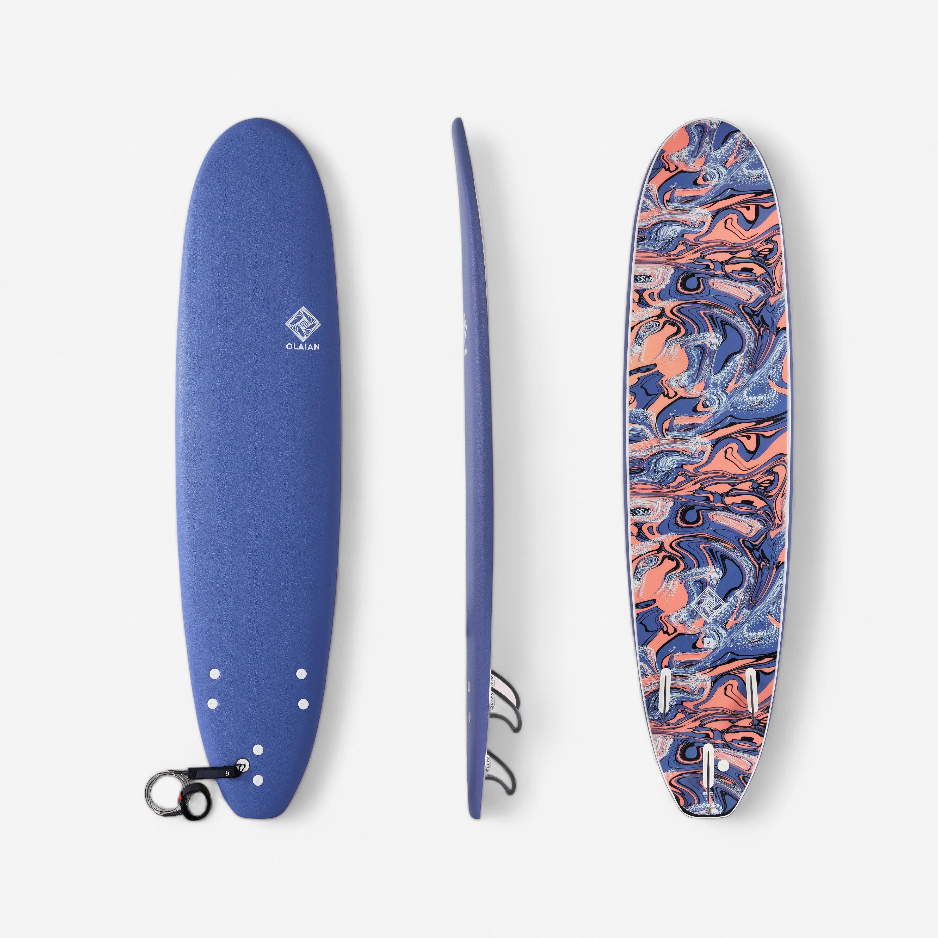 Surfboard Schaumstoff 500 7'8" blau