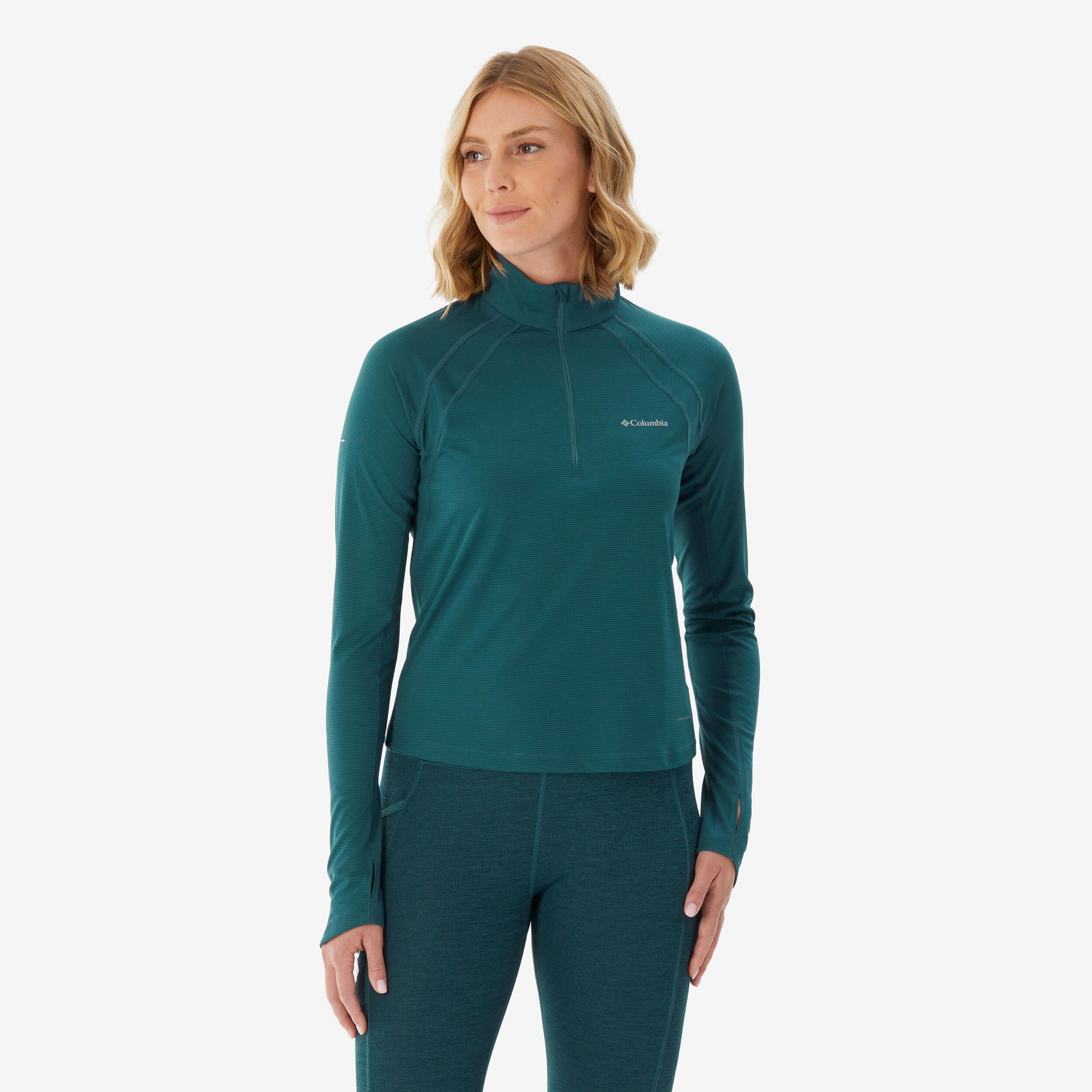 Wandershirt Damen langarm - Stealth Spring blau