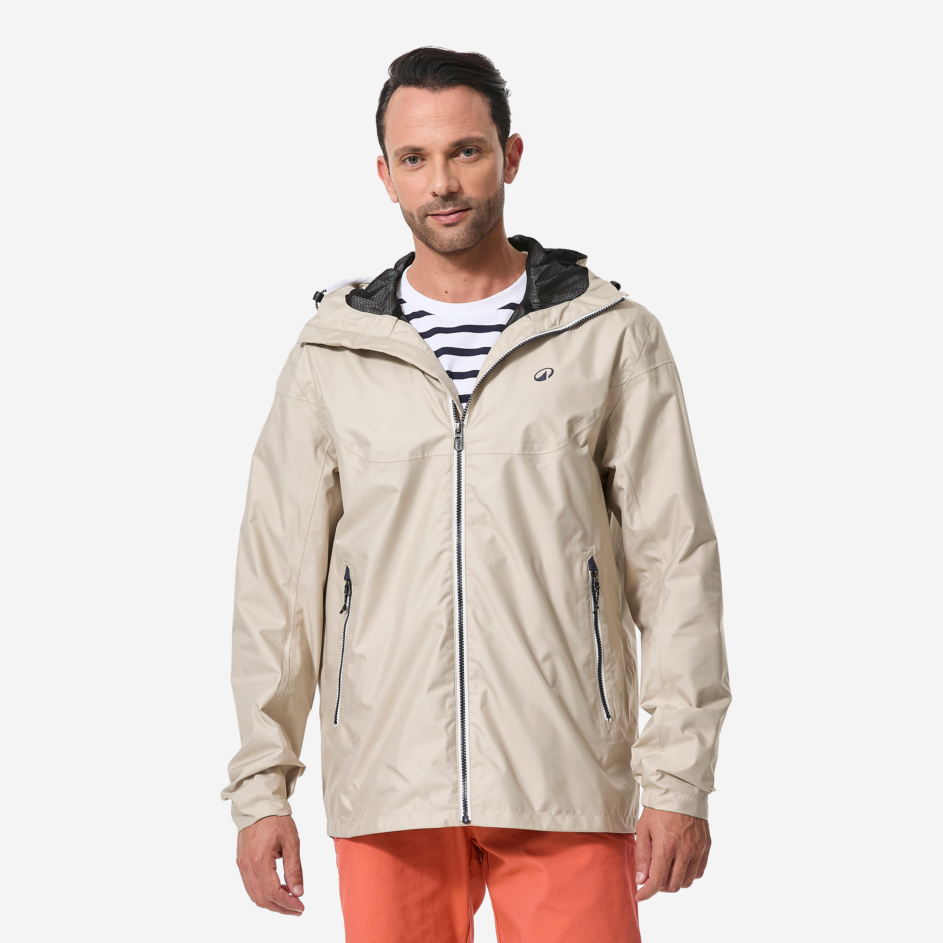 Regenjacke Segeln Herren wasserdicht Sailing 100 beige