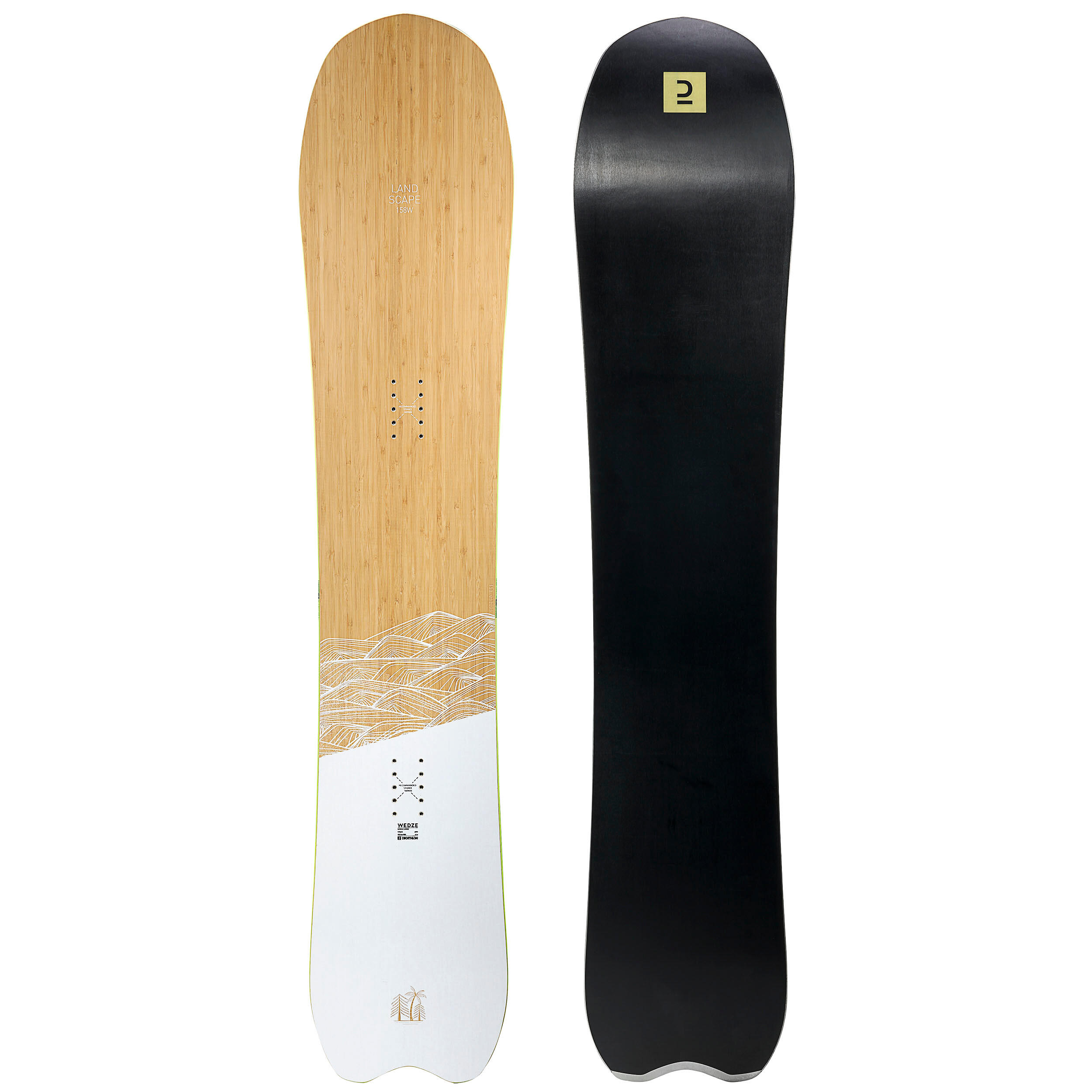 Snowboard Erwachsene Allmountain/Pulverschnee - LANDSCAPE Holz