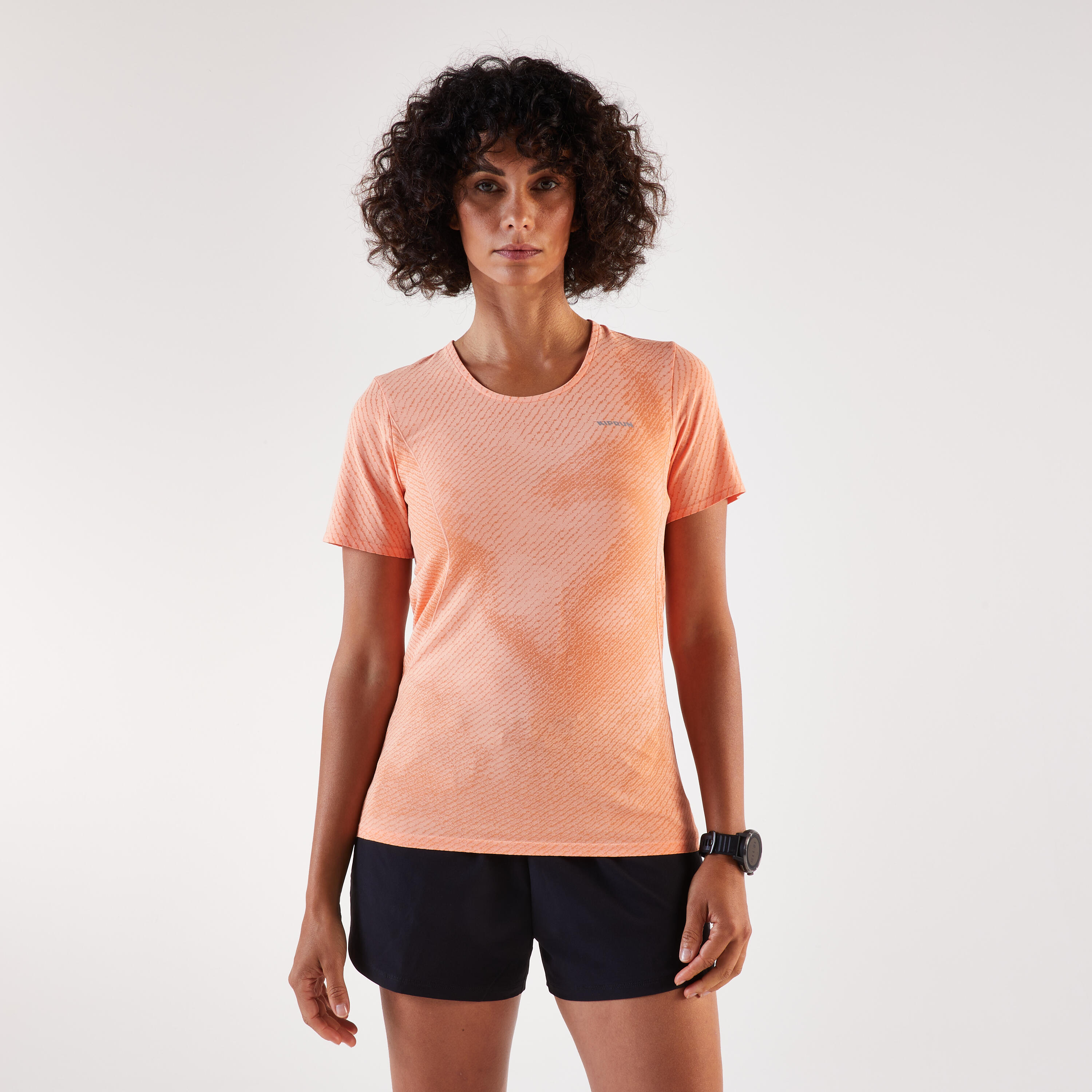 Laufshirt kurzarm Damen - Run 500 Comfort orange