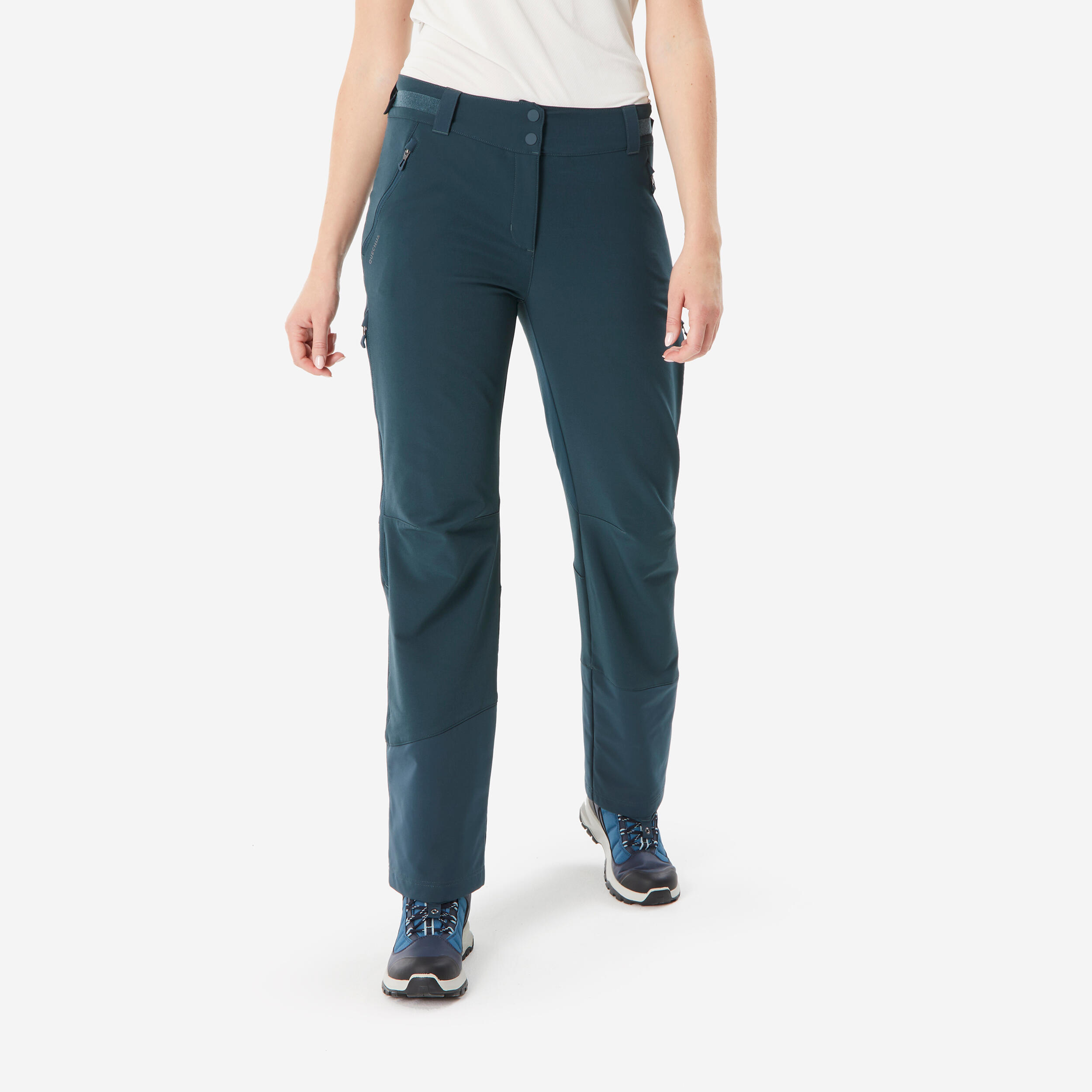 Wanderhose Damen warm wasserabweisend belüftet Winterwandern - SH500 grün