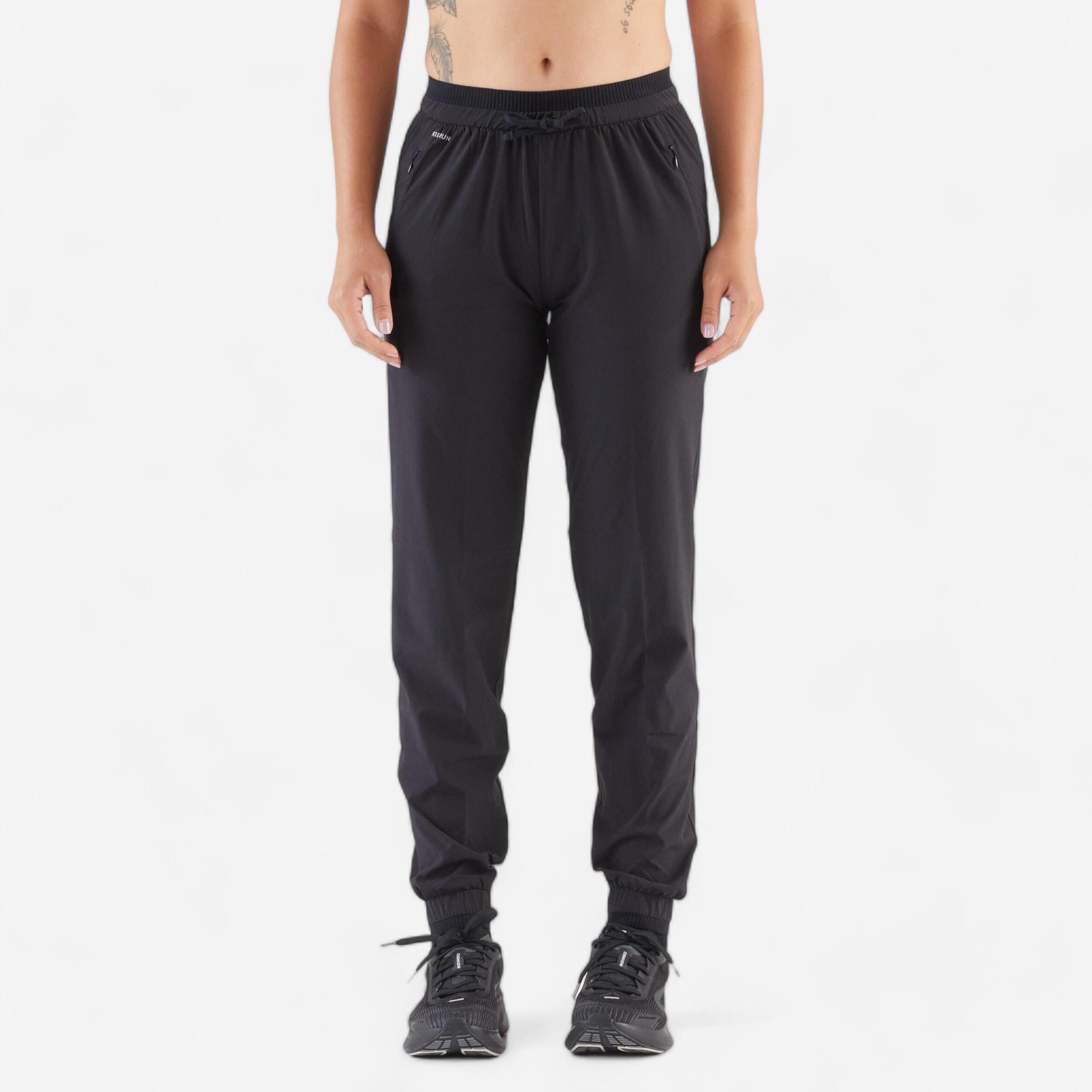 Laufhose lang Damen atmungsaktiv - Run 500 Dry schwarz