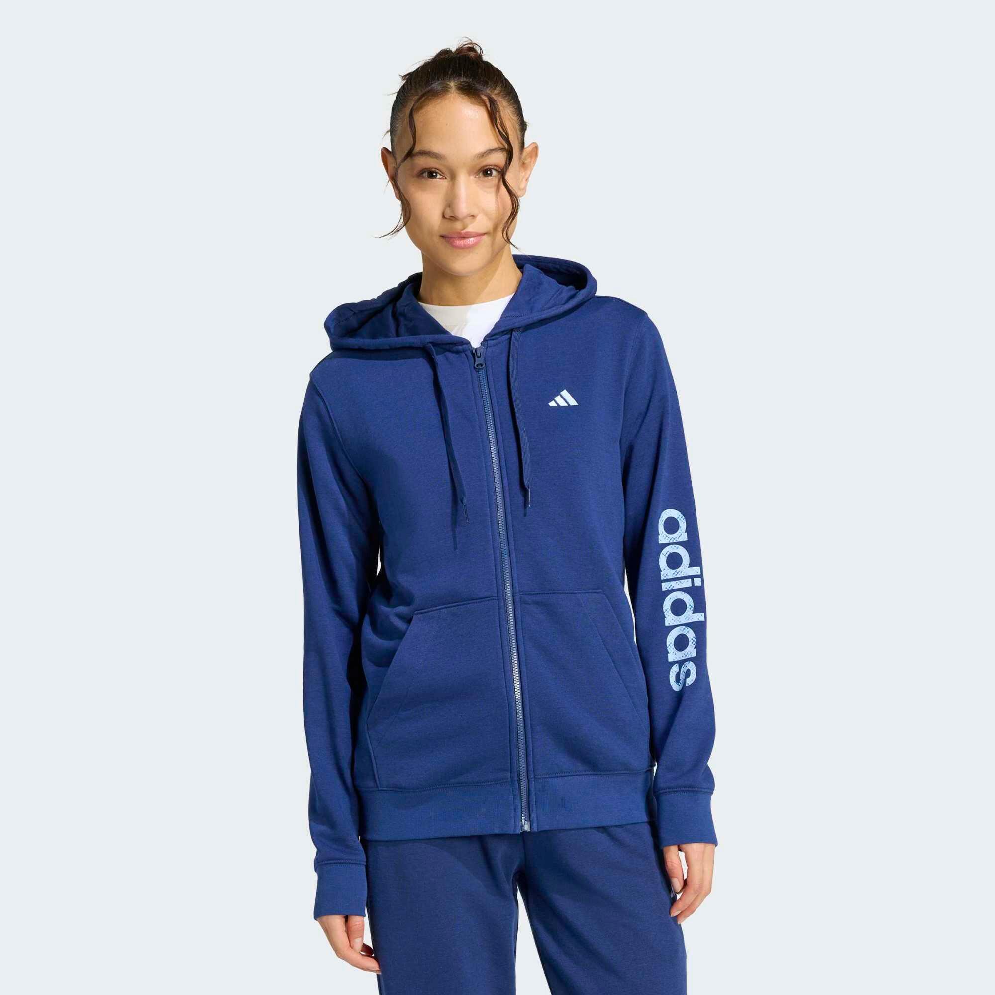 Kapuzenjacke Damen mit Reißverschluss - marineblau