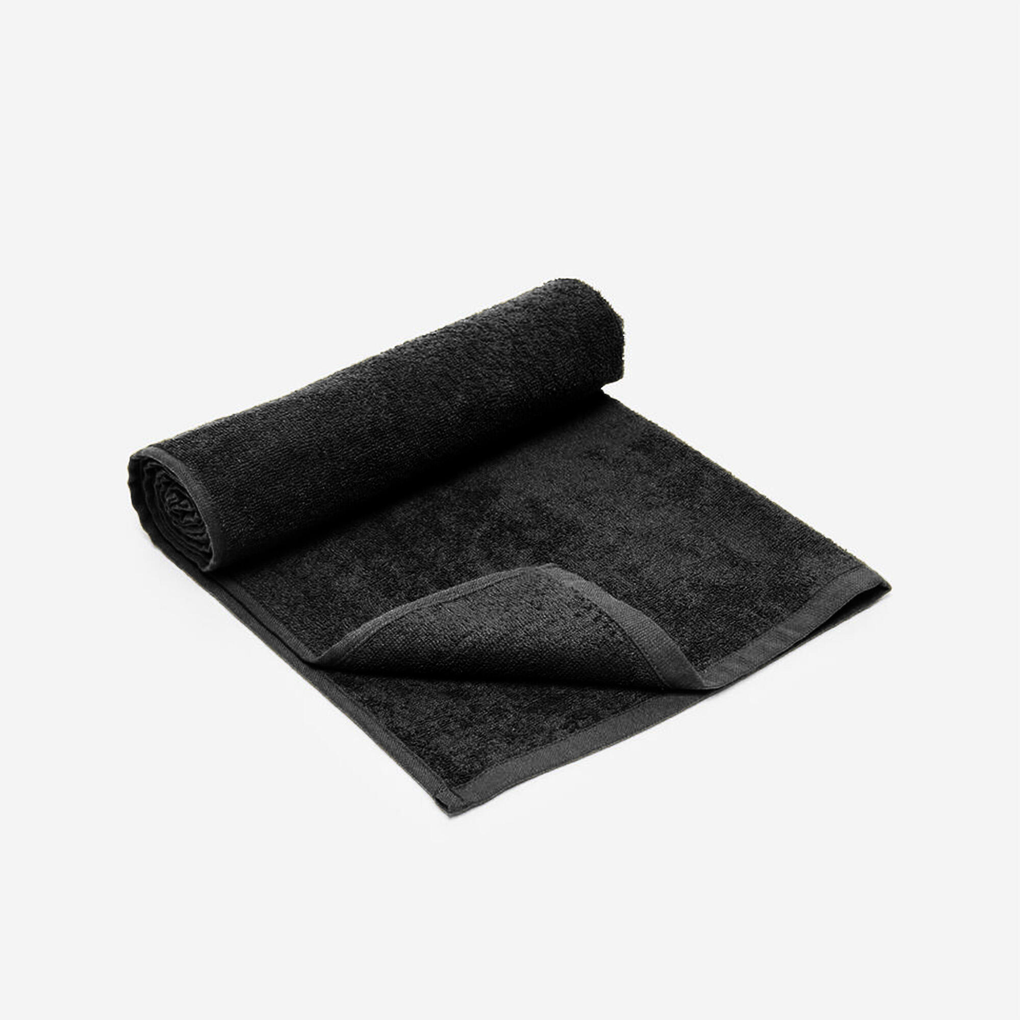 Handtuch Baumwolle 90 × 50 cm - schwarz