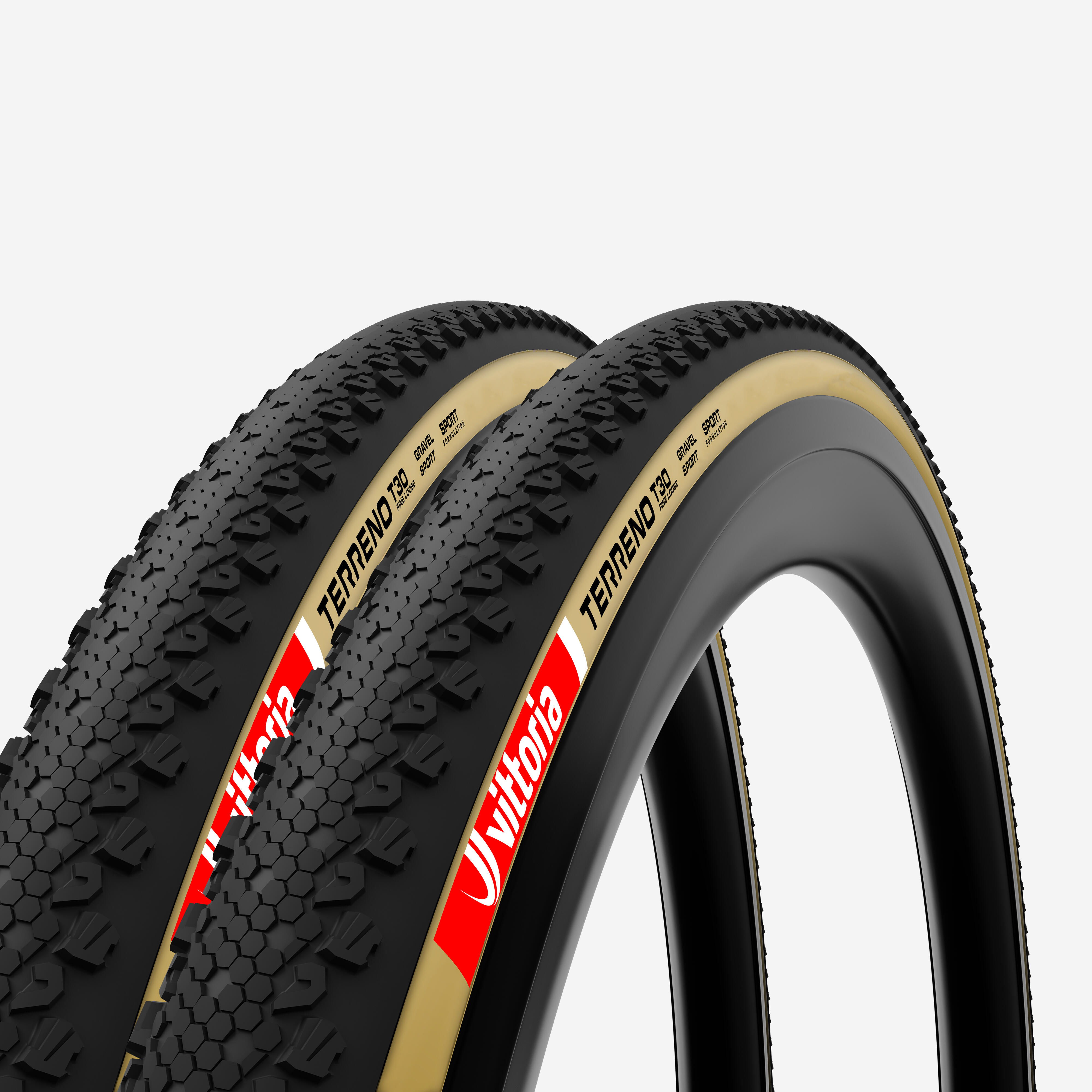 Faltreifen Gravel Vittoria Terreno T30 700×38 Tanwall 2 Stück beige
