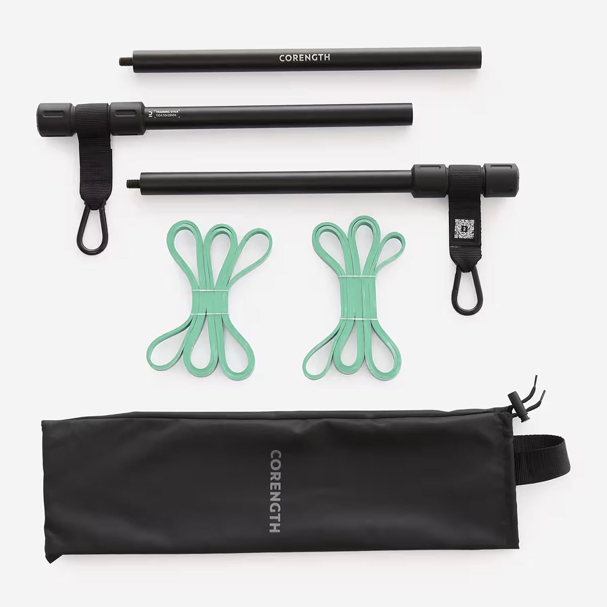 Mobile Hantelstange mit 2 elastischen Bändern 10 kg