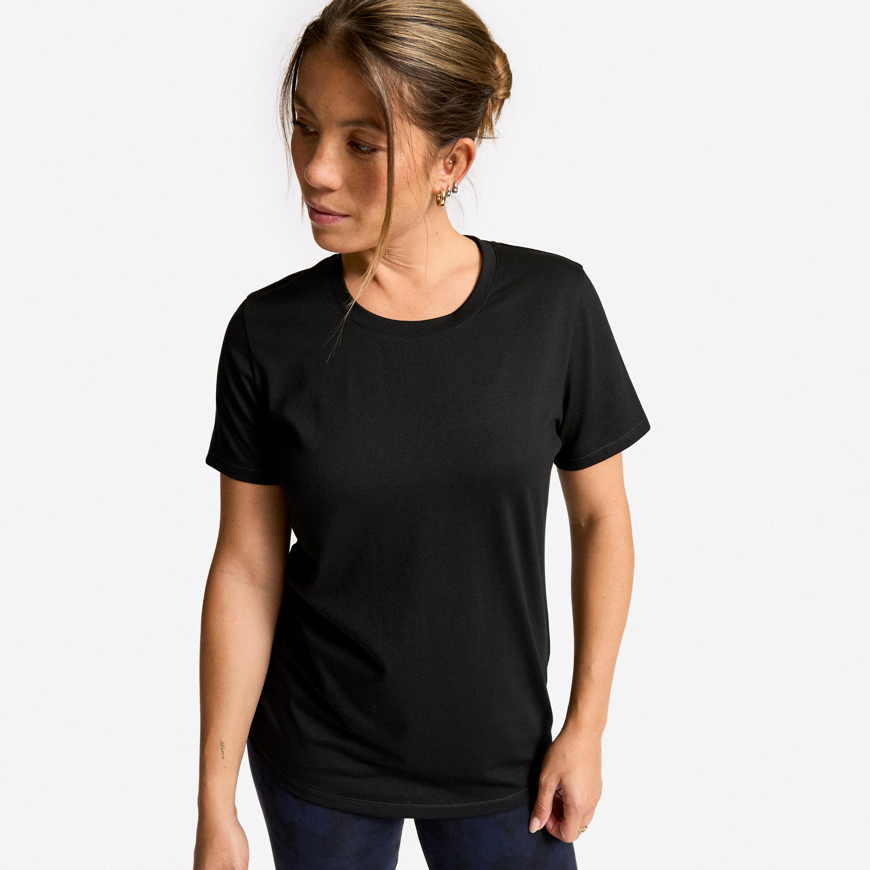 T-Shirt Damen Coolmax - schwarz