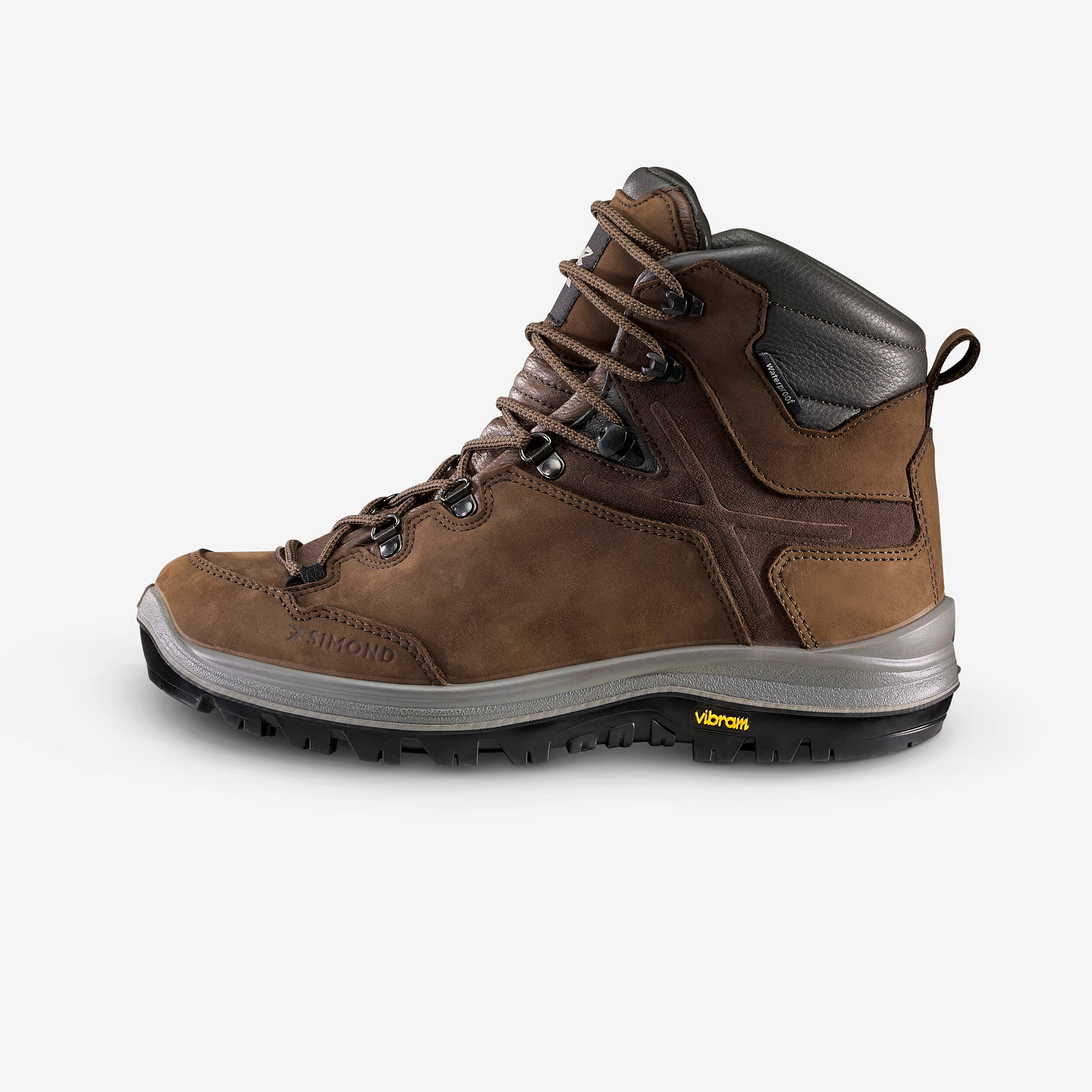 Trekkingschuhe Herren Leder hoch wasserdicht Wandern ‒ MT500